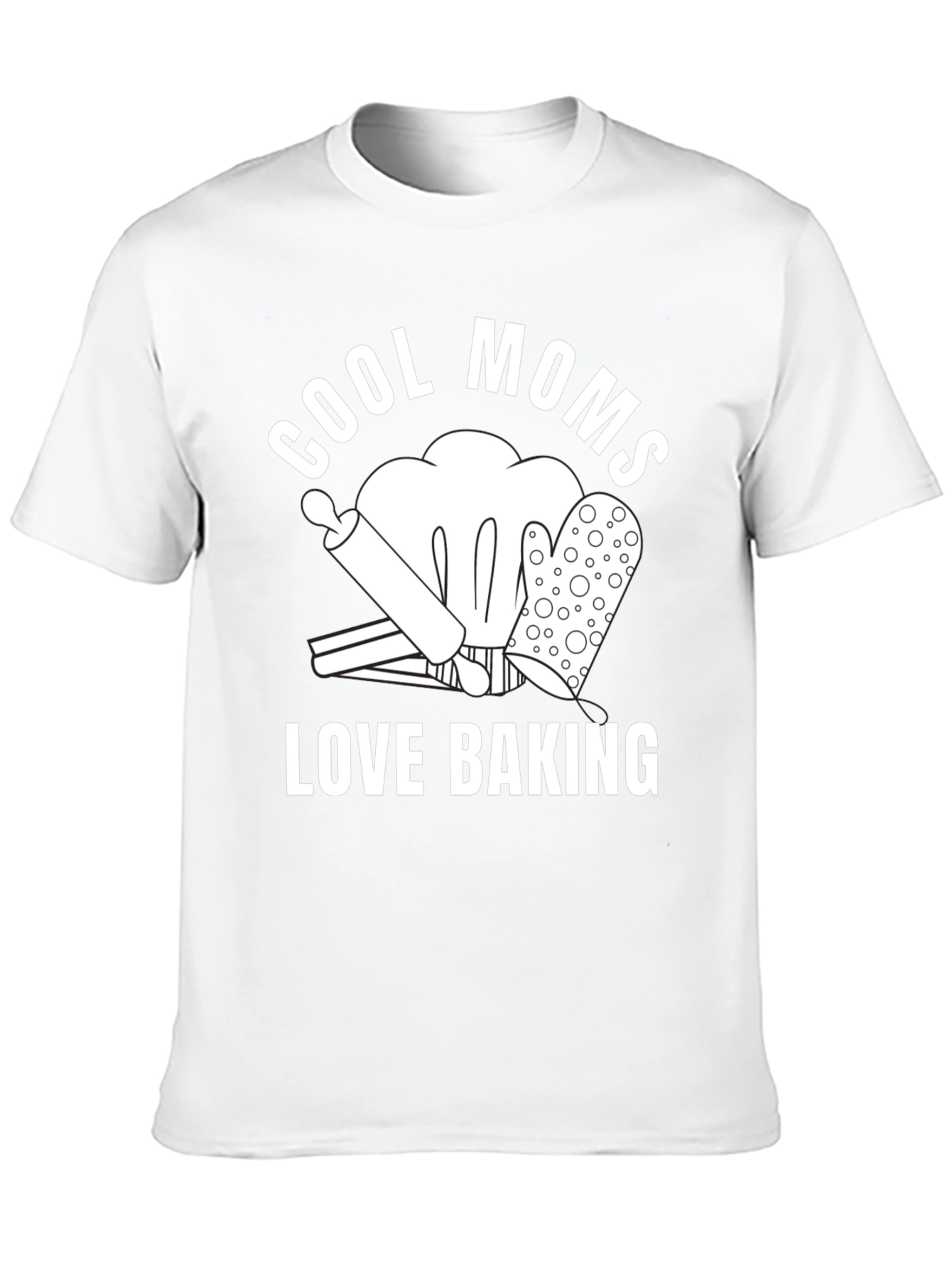 Cool Moms Love Baking Graphic T-Shirt