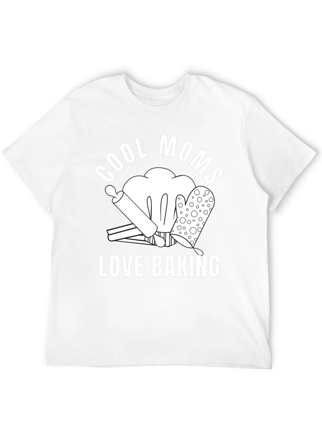 Cool Moms Love Baking Graphic T-Shirt