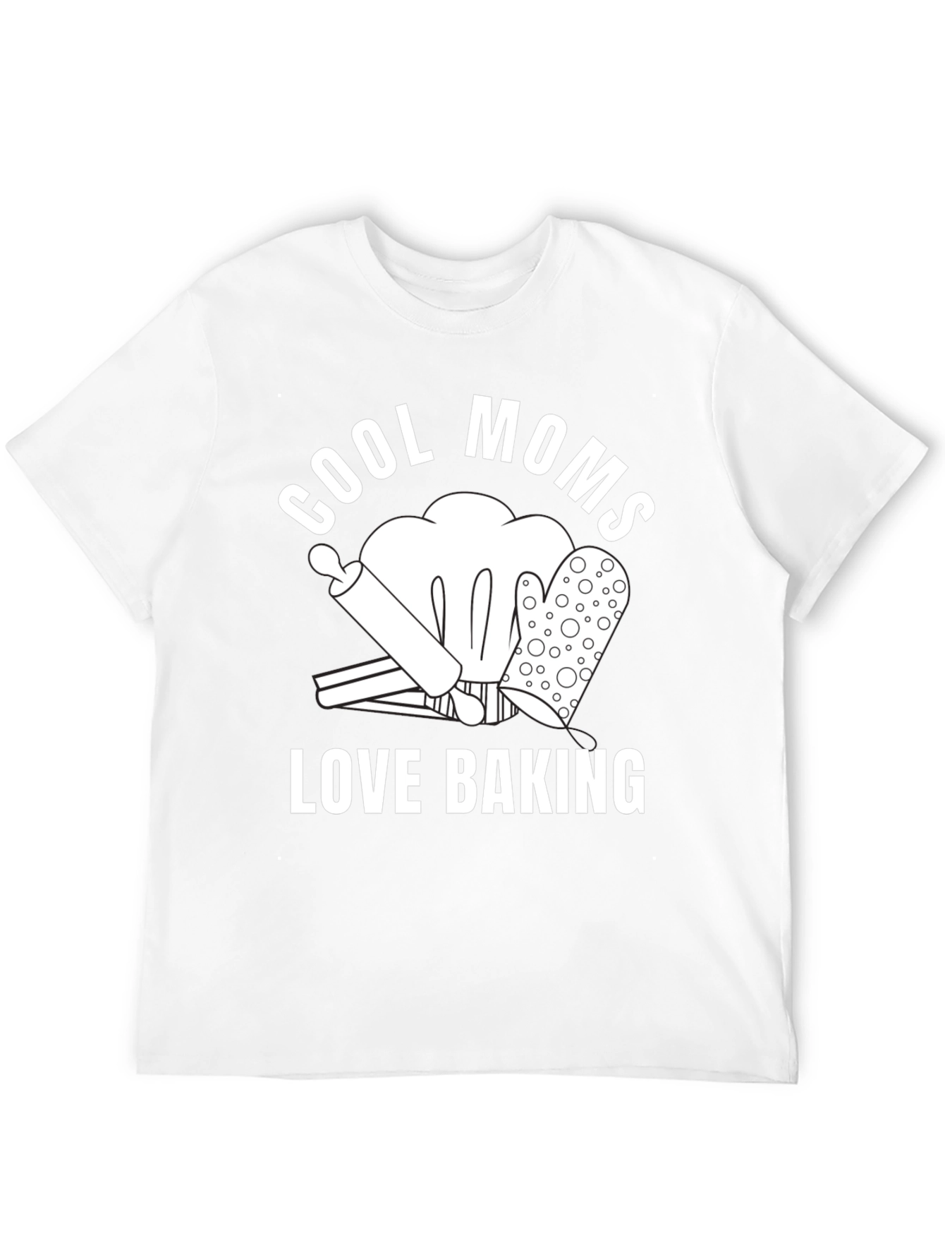 Cool Moms Love Baking Graphic T-Shirt