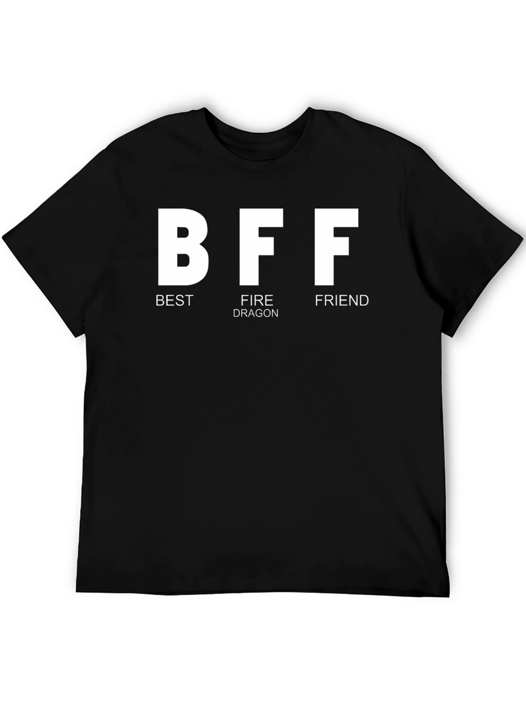 BFF Best Fire Dragon Friend Black T-Shirt