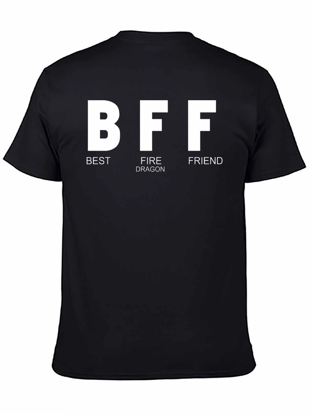 BFF Best Fire Dragon Friend Black T-Shirt