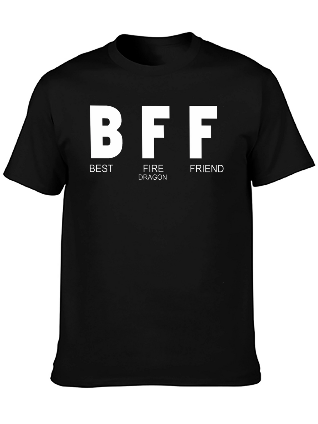 BFF Best Fire Dragon Friend Black T-Shirt