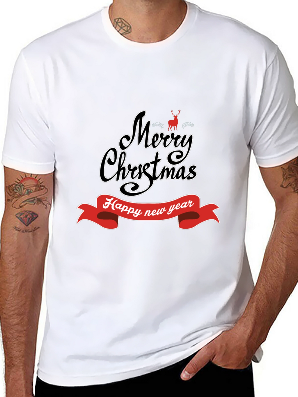 Merry Christmas Happy New Year T-Shirt Holiday Gift