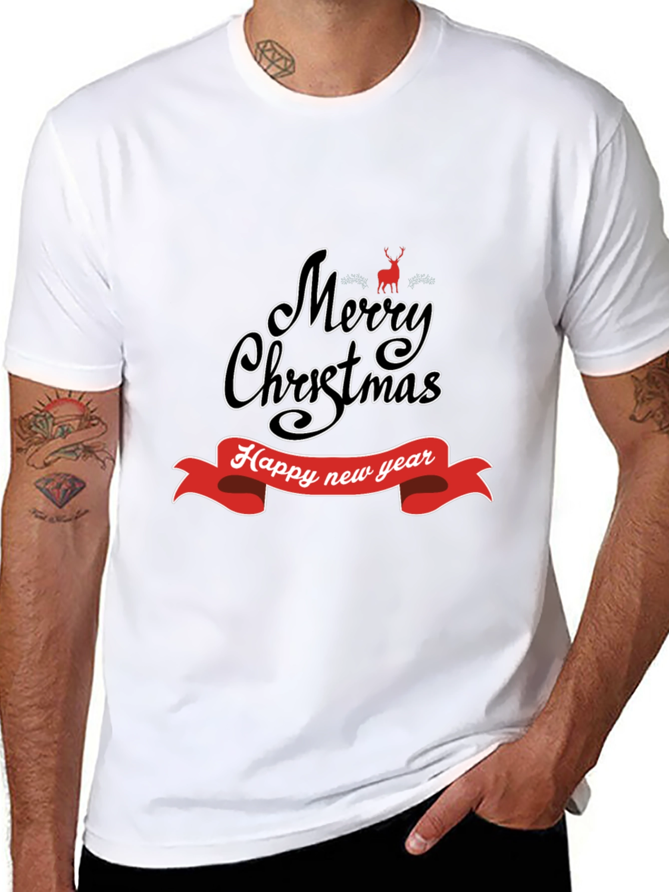 Merry Christmas Happy New Year T-Shirt Holiday Gift