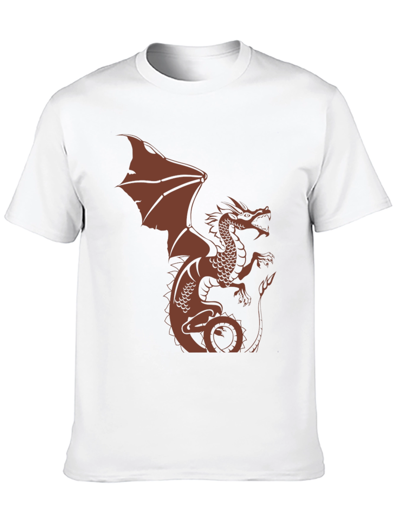 Dragon Graphic Print Mens Black T-Shirt