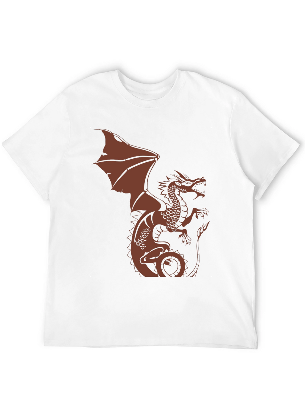 Dragon Graphic Print Mens Black T-Shirt