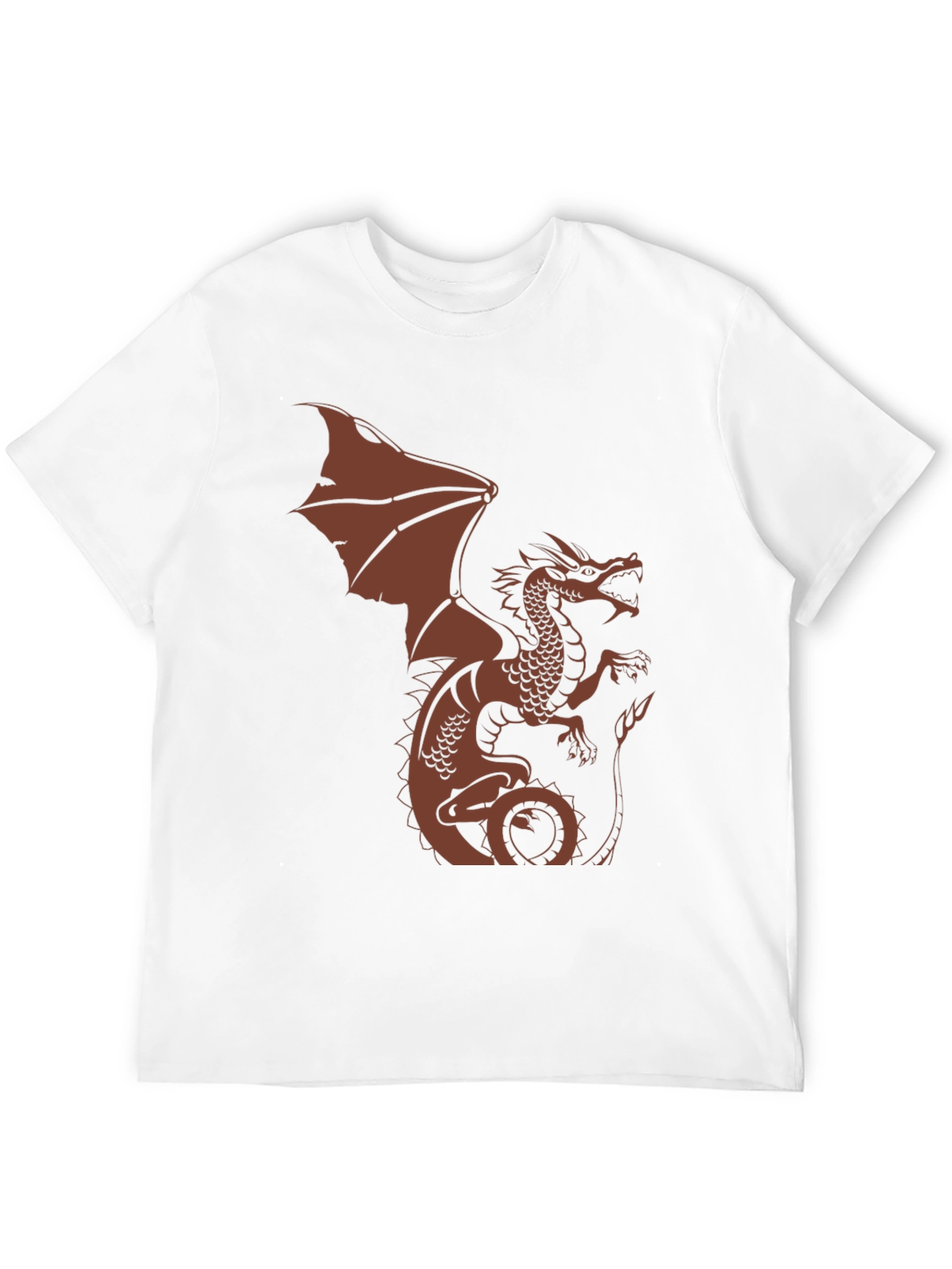 Dragon Graphic Print Mens Black T-Shirt