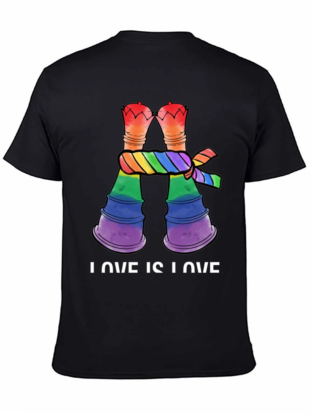 Love Is Love LGBT Rainbow Chess Rook T-Shirt