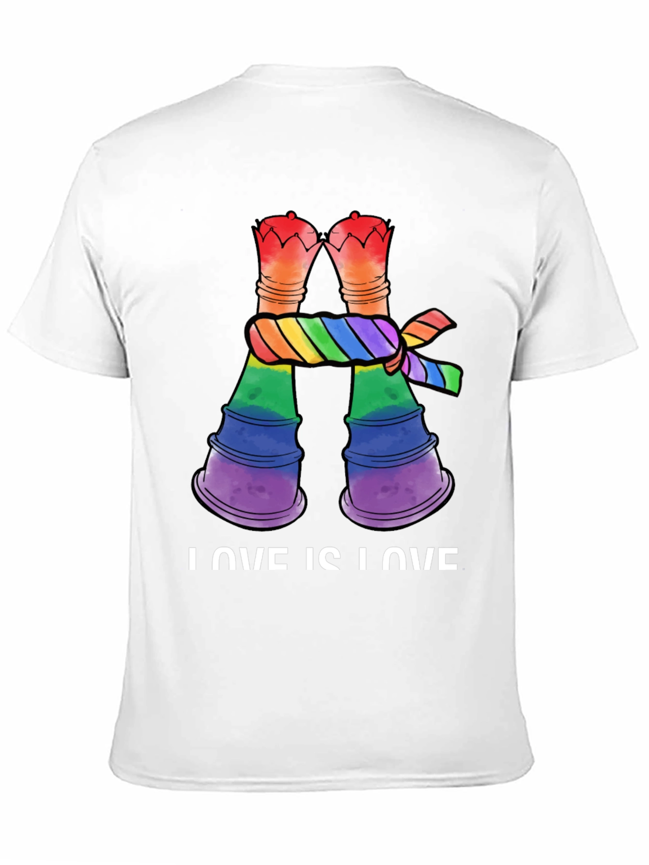 Love Is Love LGBT Rainbow Chess Rook T-Shirt