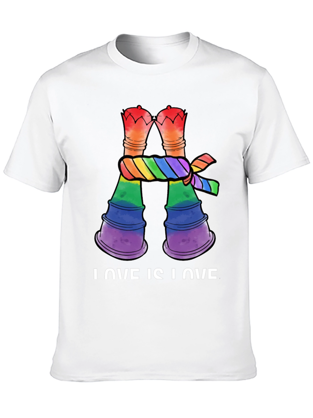 Love Is Love LGBT Rainbow Chess Rook T-Shirt
