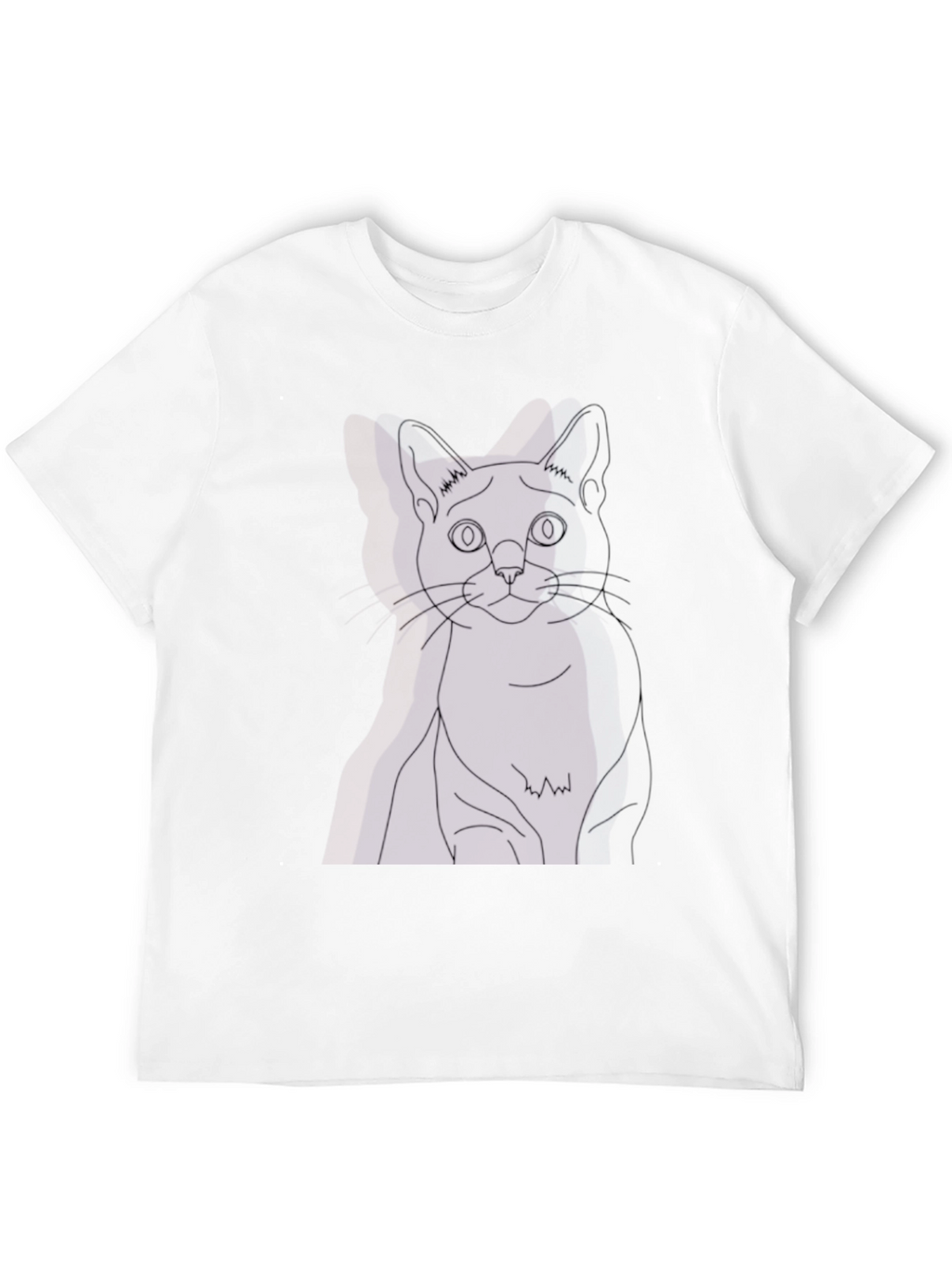 Black Cat Outline Tee - Unisex Graphic T-Shirt