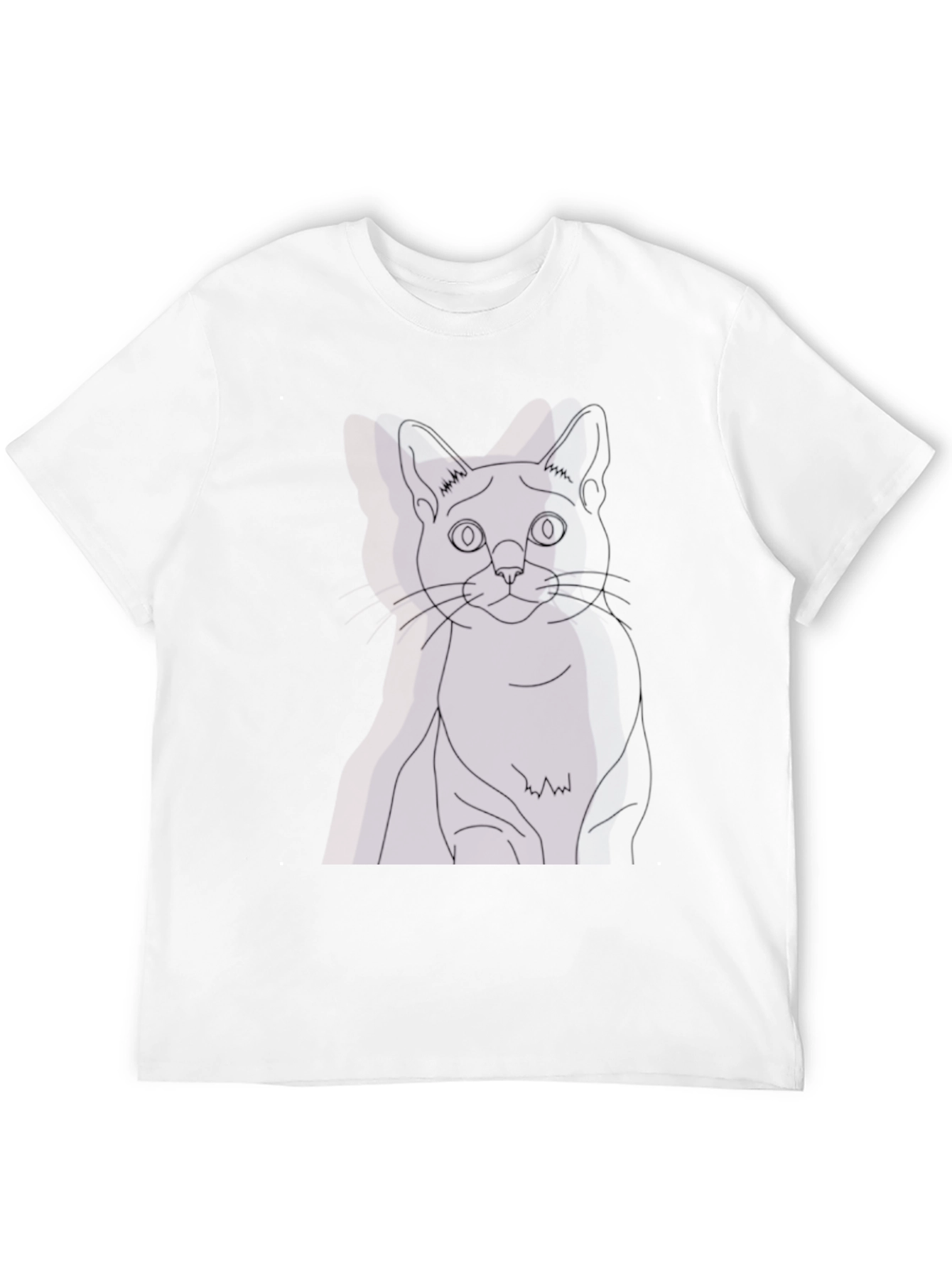 Black Cat Outline Tee - Unisex Graphic T-Shirt