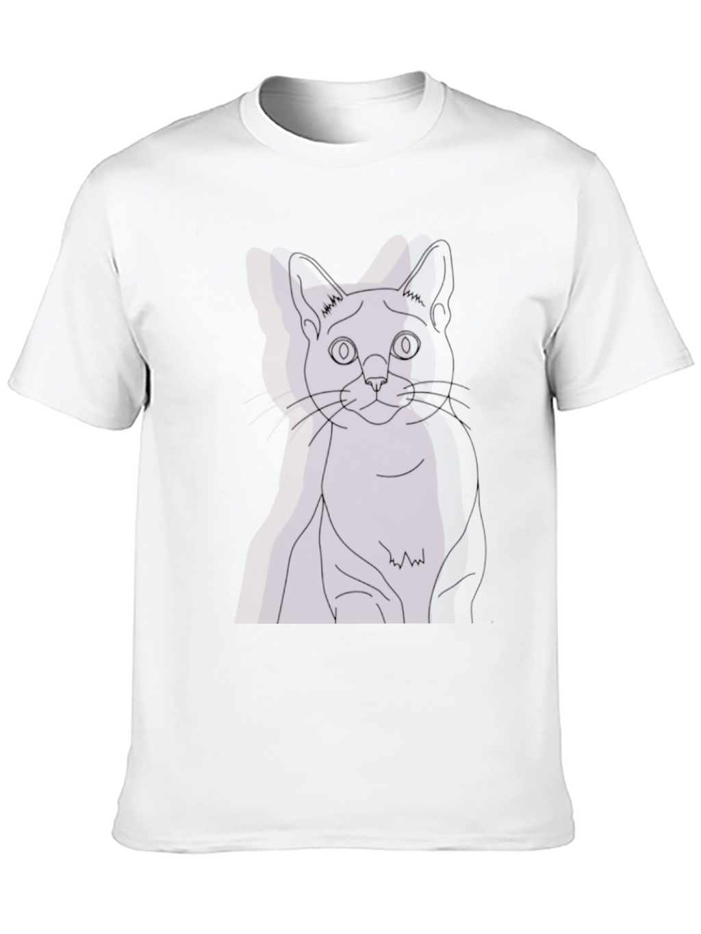 Black Cat Outline Tee - Unisex Graphic T-Shirt