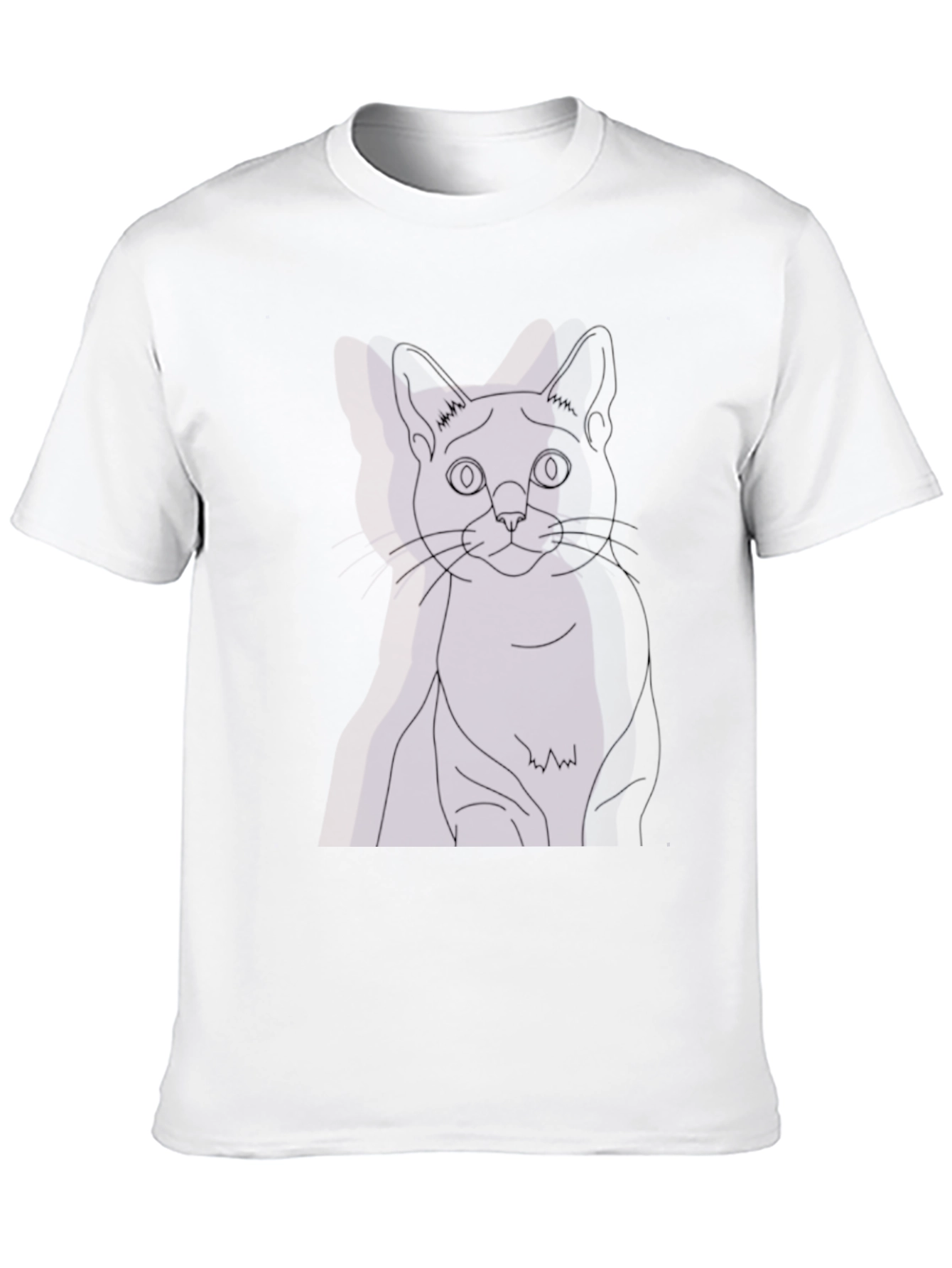 Black Cat Outline Tee - Unisex Graphic T-Shirt