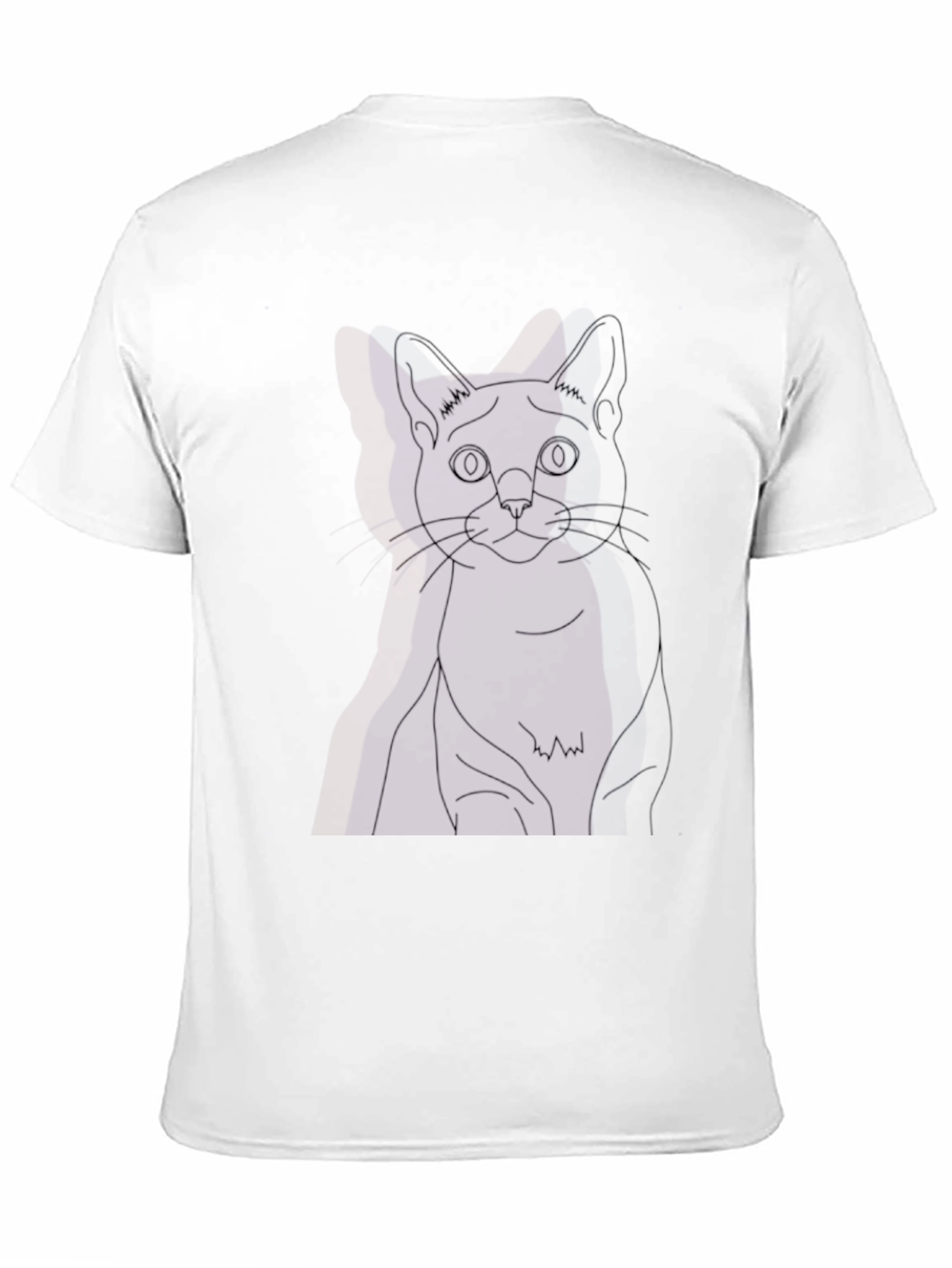 Black Cat Outline Tee - Unisex Graphic T-Shirt