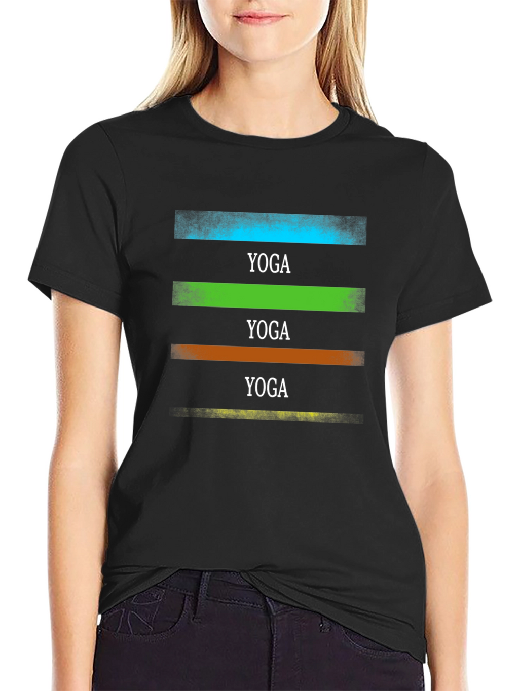 Yoga Stripe Graphic T-Shirt