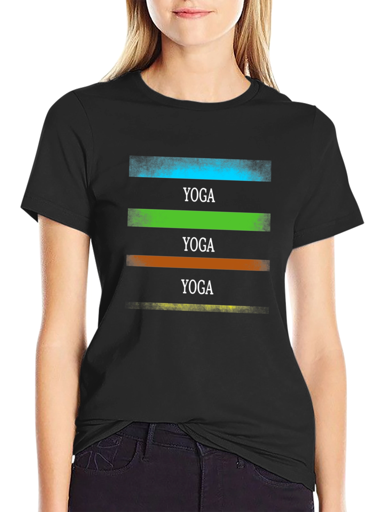 Yoga Stripe Graphic T-Shirt