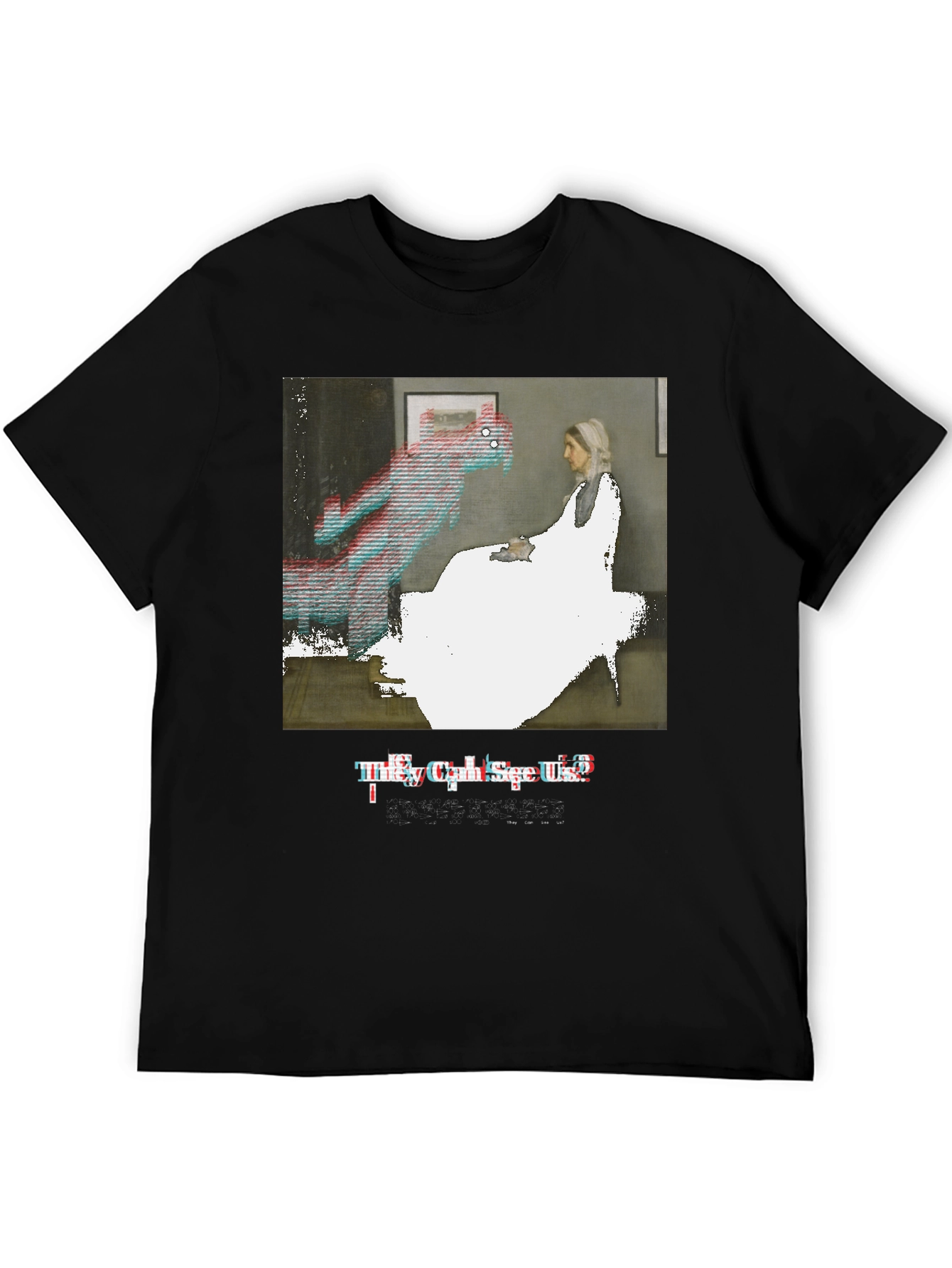 Artistic Graphic Tee: They Can See Us