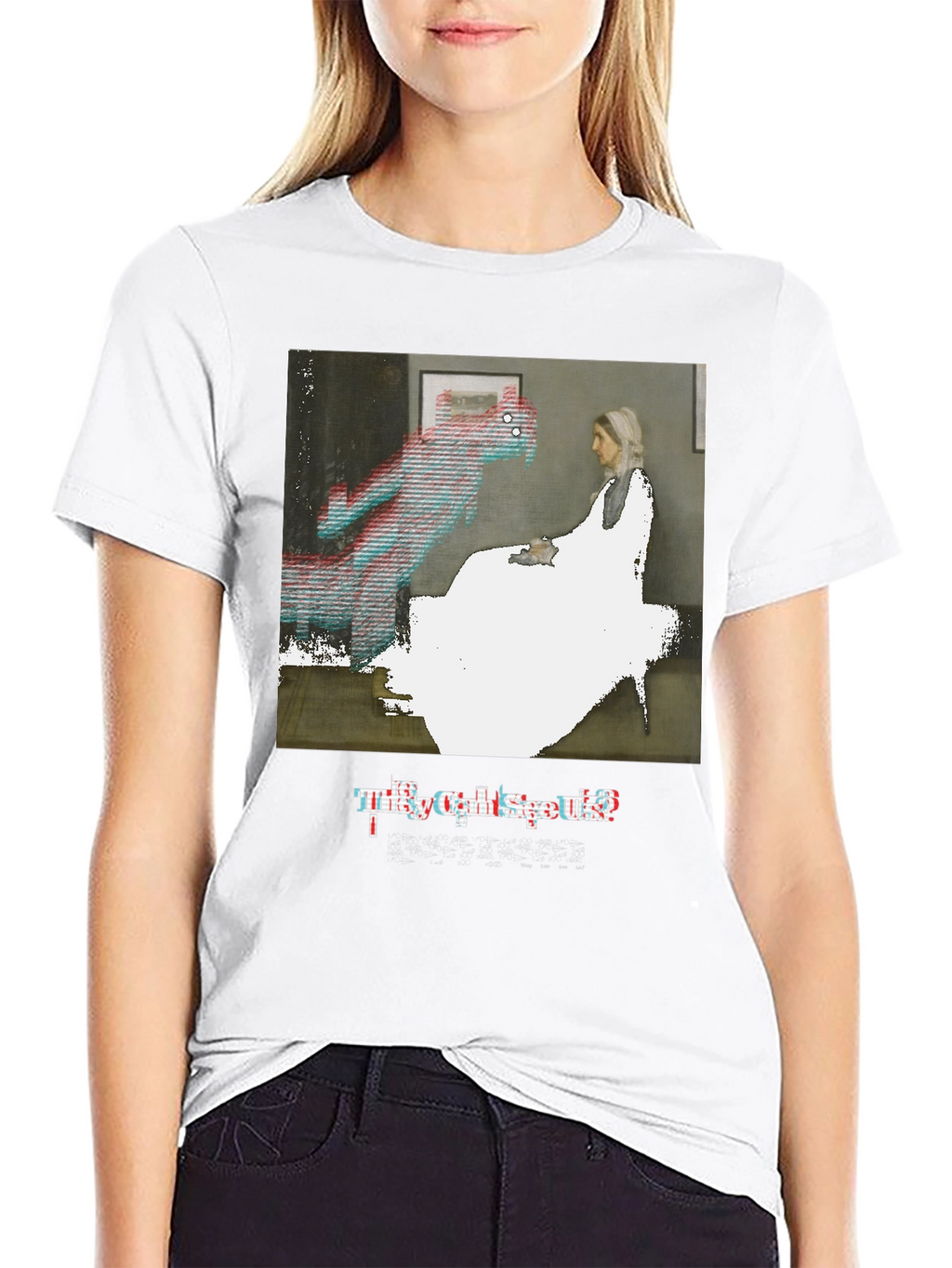 Artistic Graphic Tee: They Can See Us