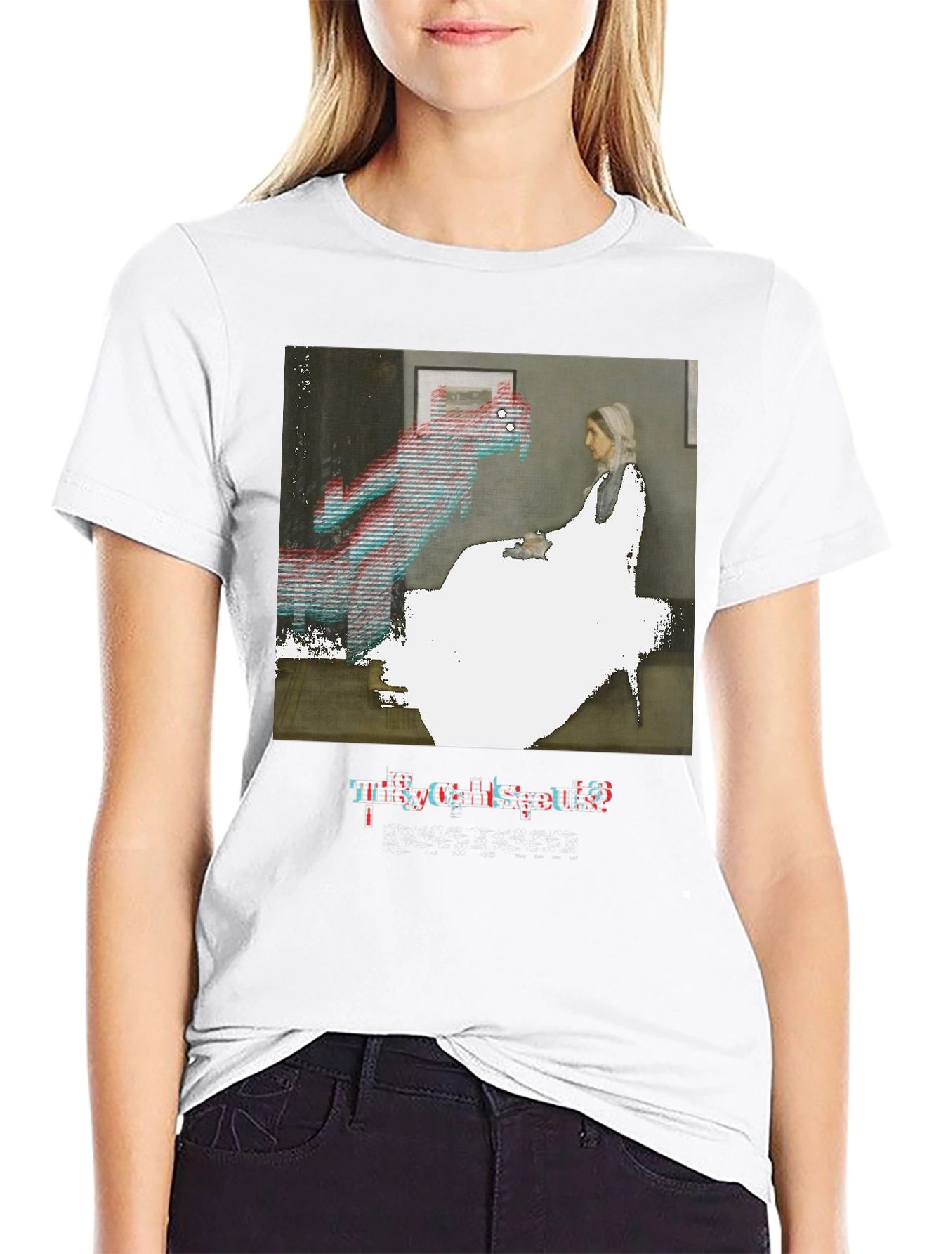 Artistic Graphic Tee: They Can See Us