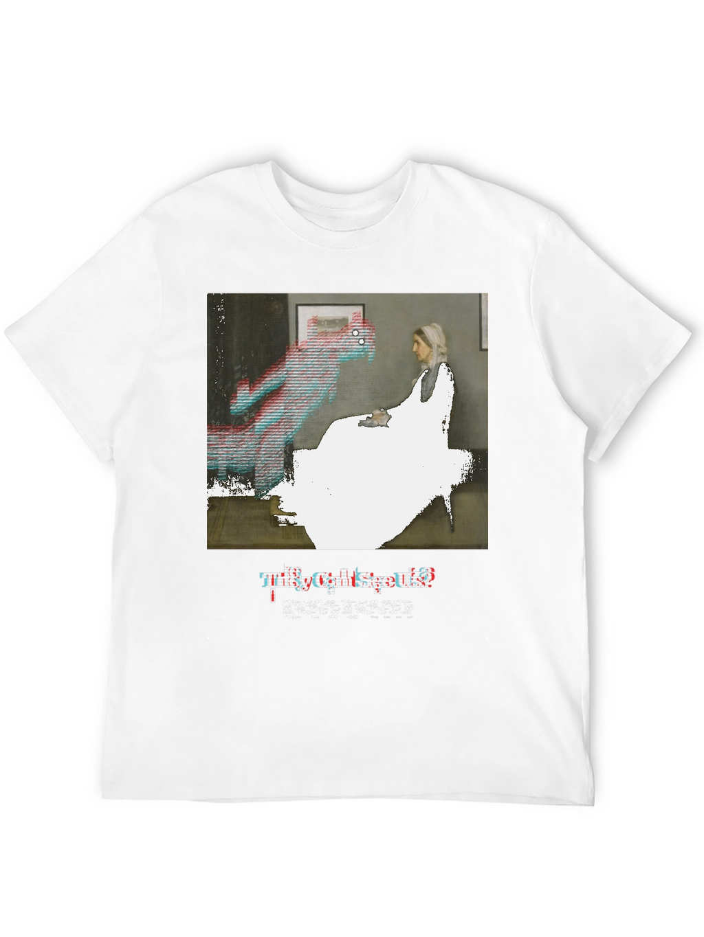 Artistic Graphic Tee: They Can See Us