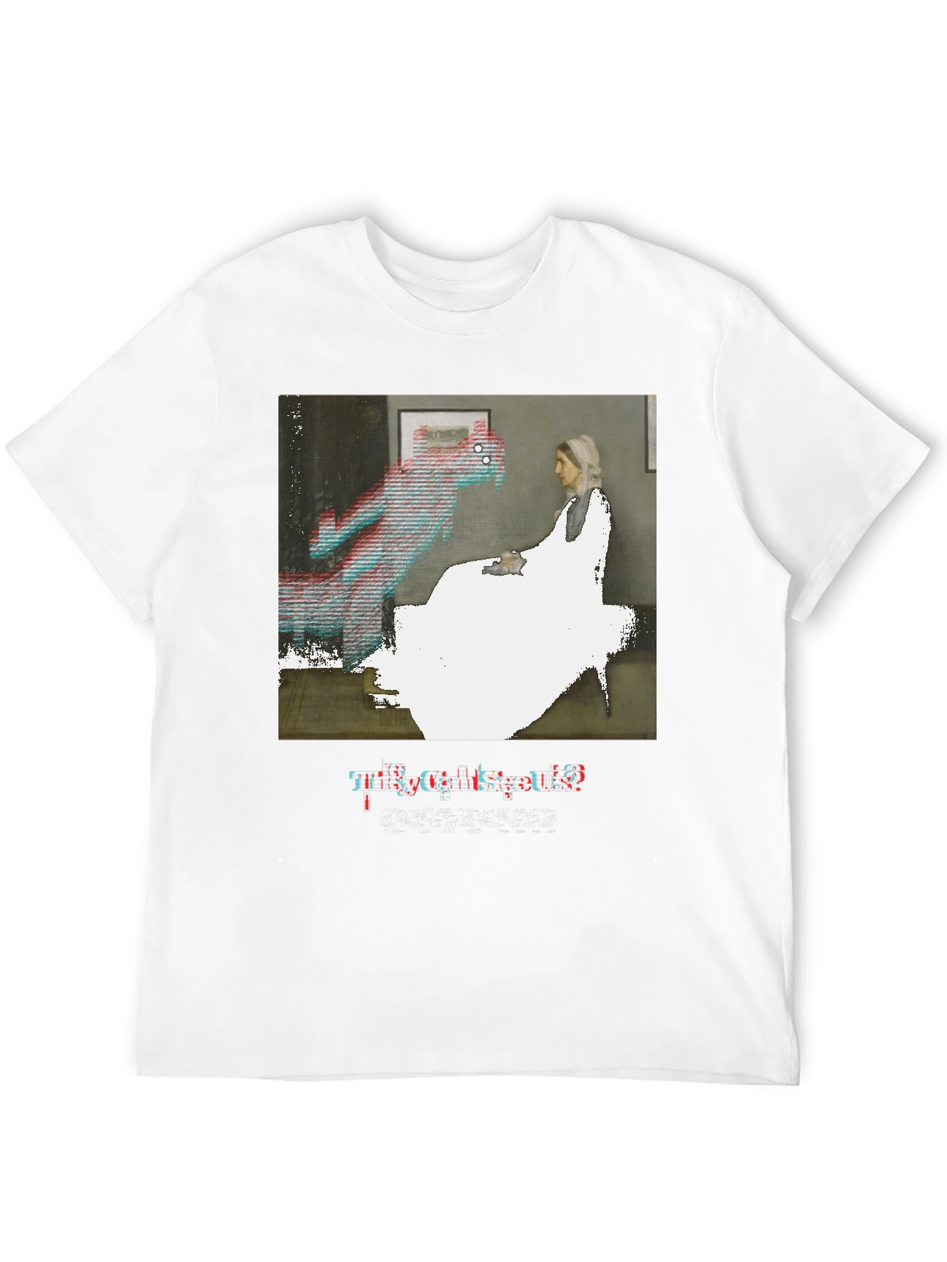 Artistic Graphic Tee: They Can See Us