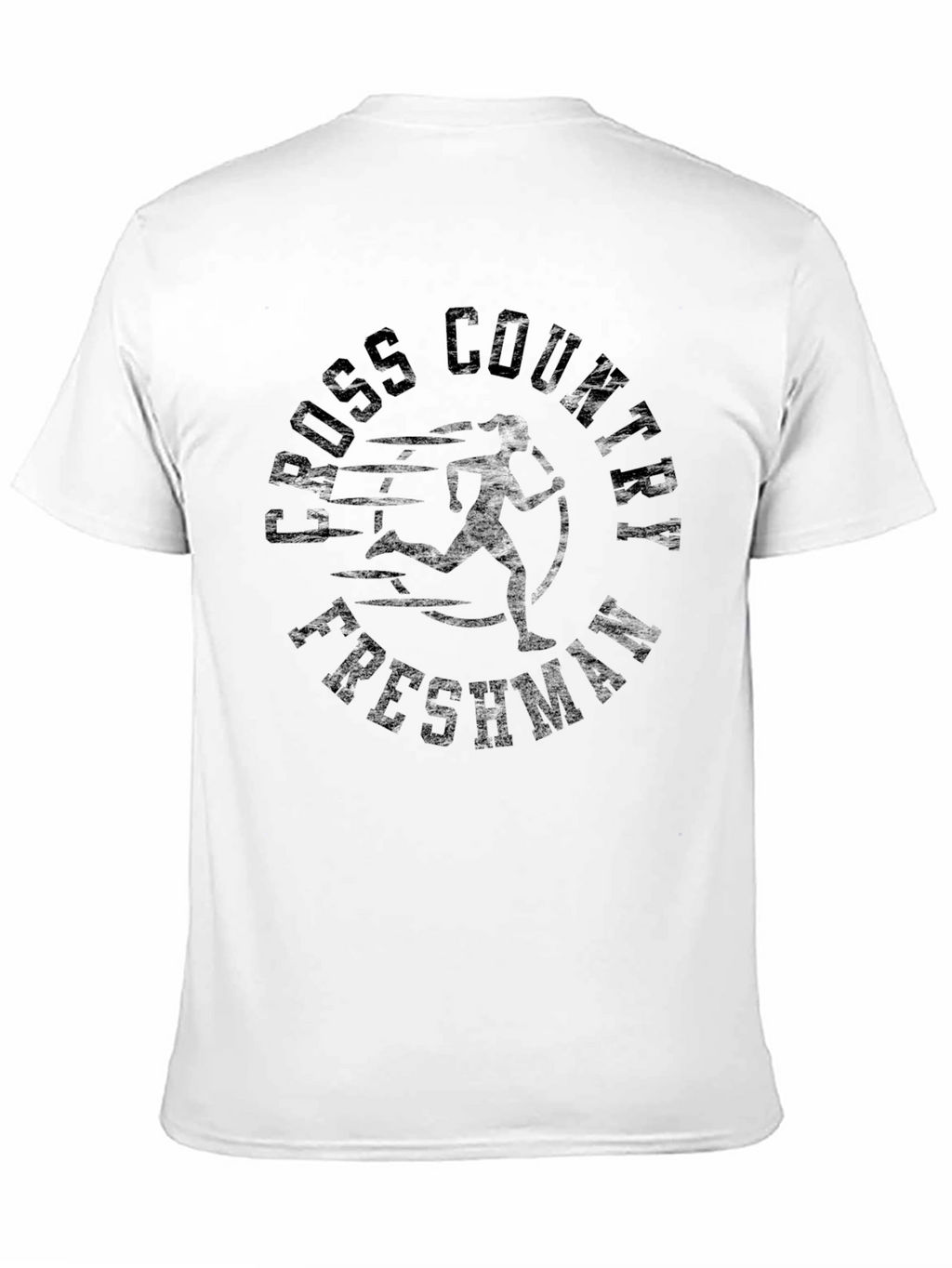 Cross Country Freshman Black T-Shirt - Runner Graphic