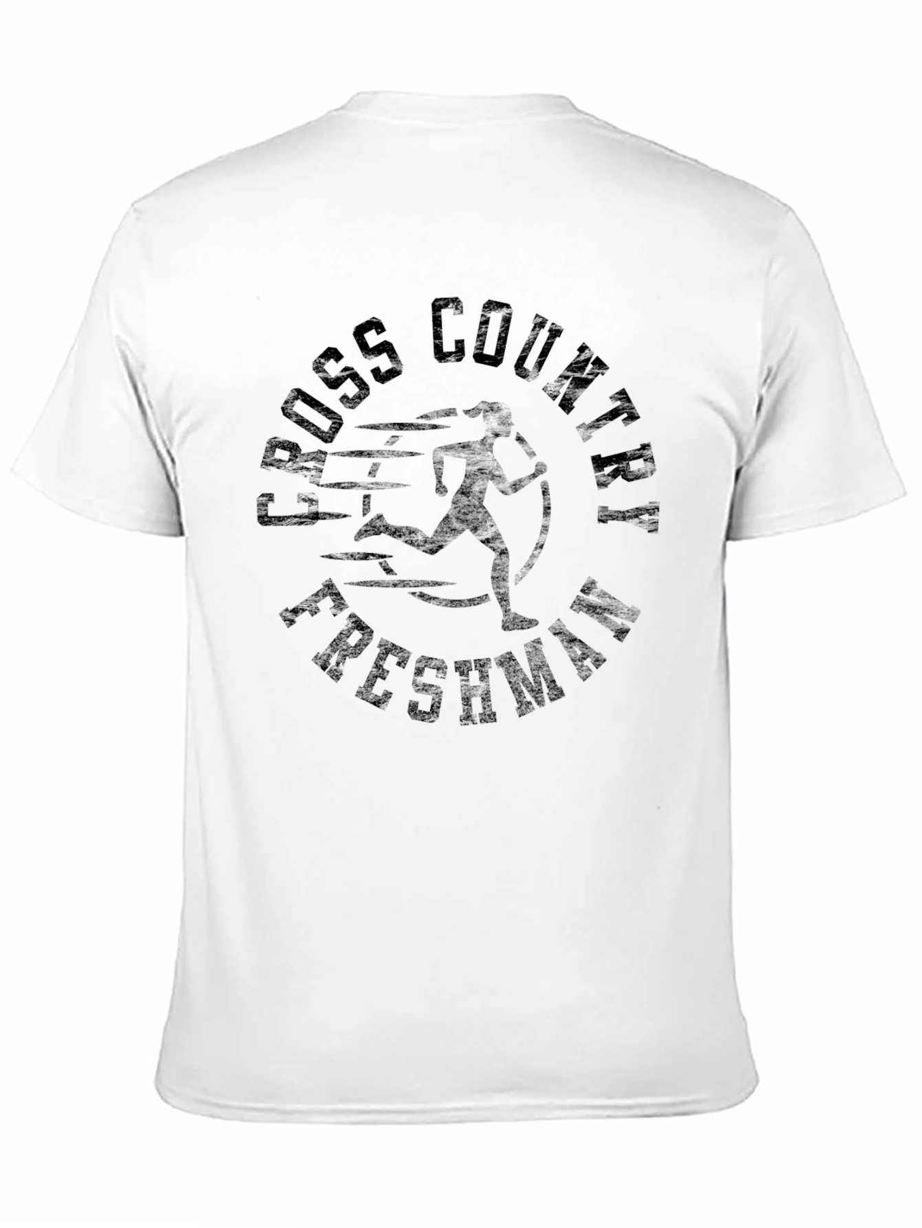 Cross Country Freshman Black T-Shirt - Runner Graphic
