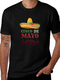 Cinco De Mayo T-Shirt - Sombrero & Mustache