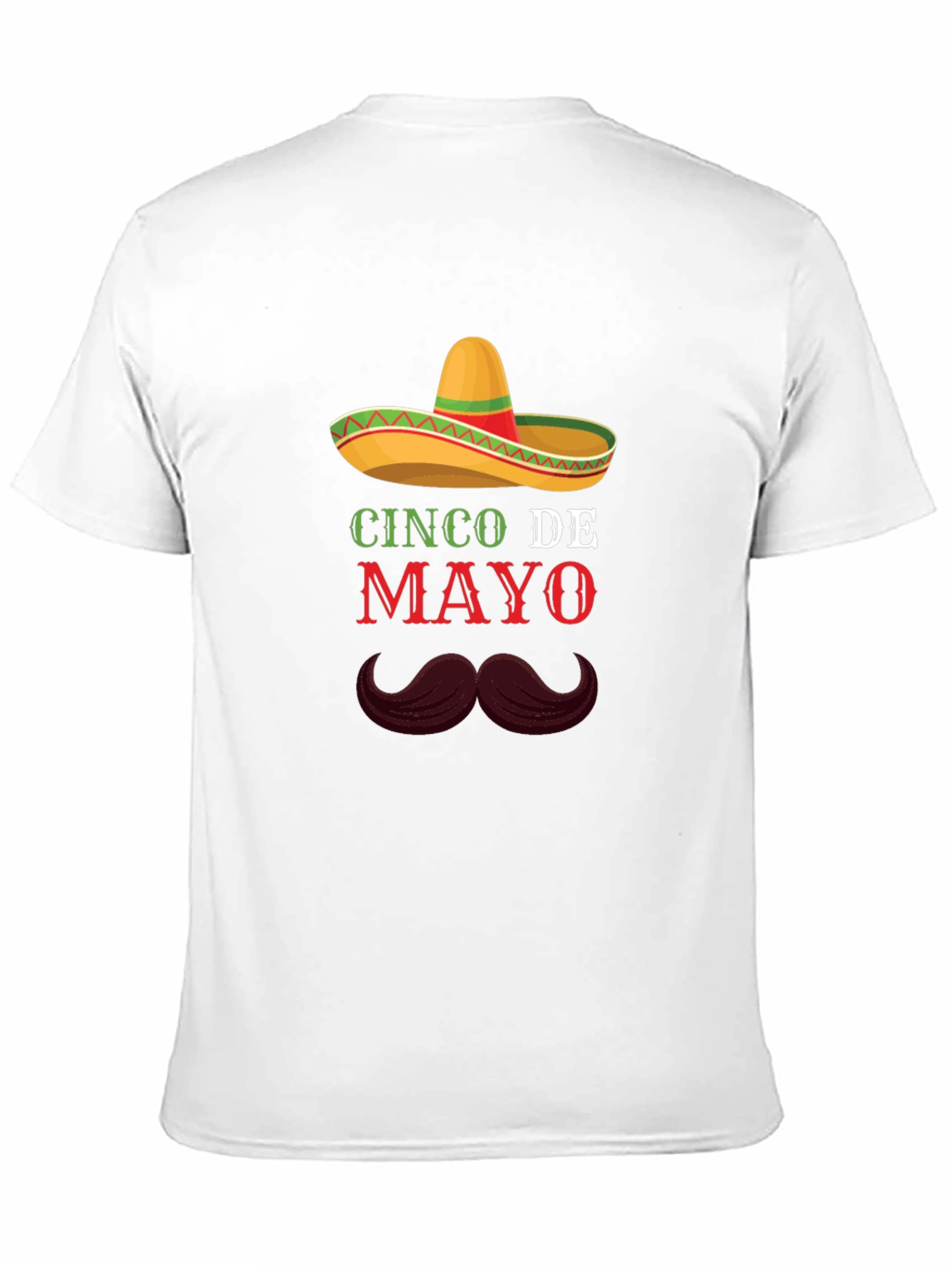 Cinco De Mayo T-Shirt - Sombrero & Mustache