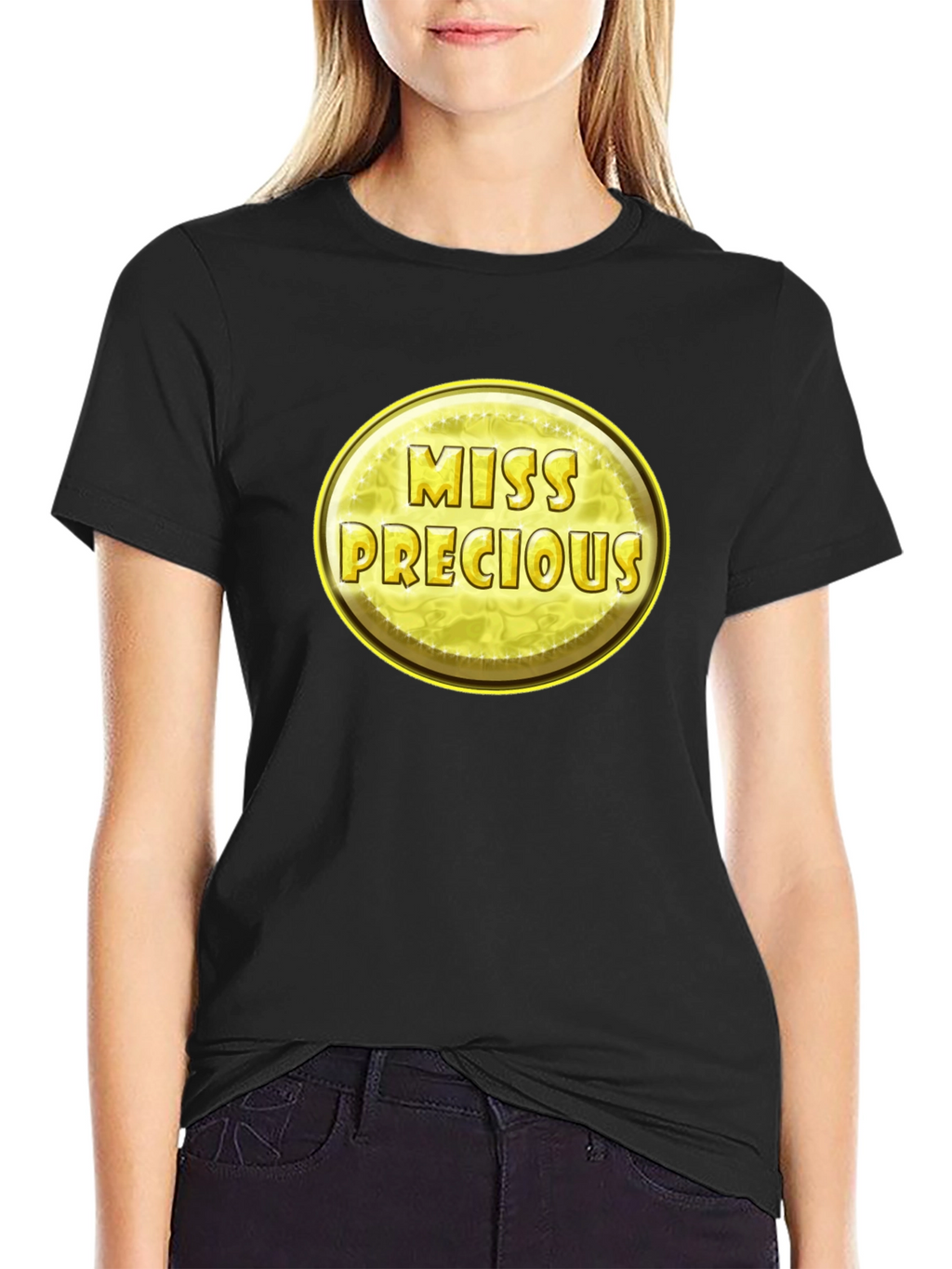 Miss Precious Graphic Black T-Shirt