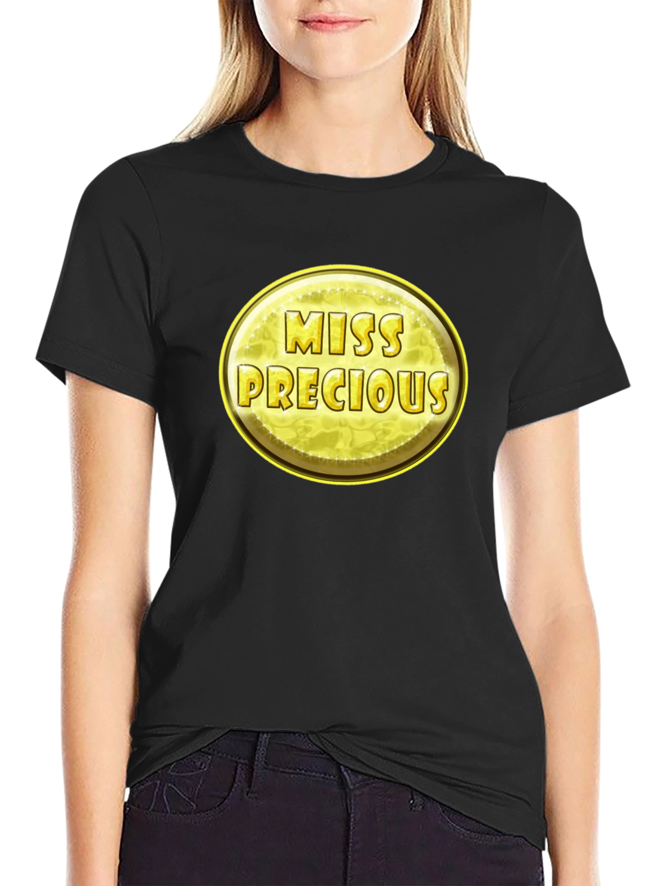 Miss Precious Graphic Black T-Shirt