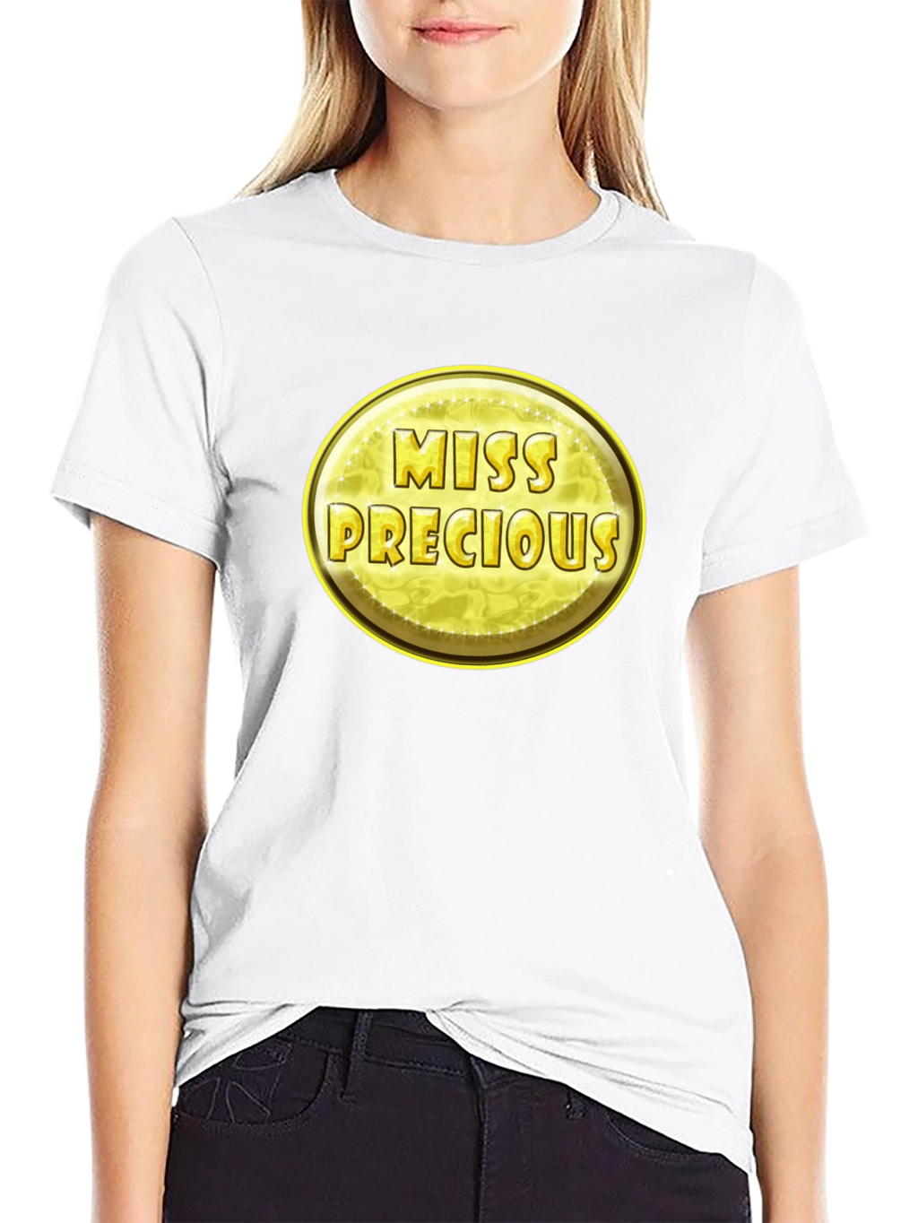 Miss Precious Graphic Black T-Shirt