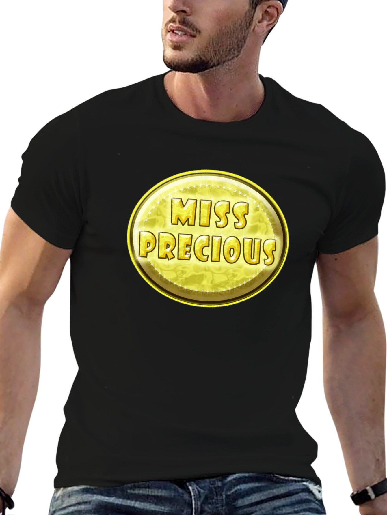 Miss Precious Graphic Black T-Shirt