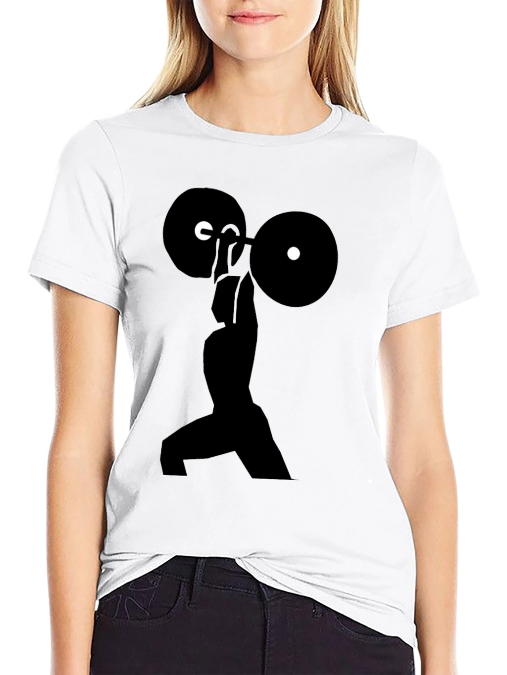 Weightlifting Silhouette T-Shirt - Black Gym Tee