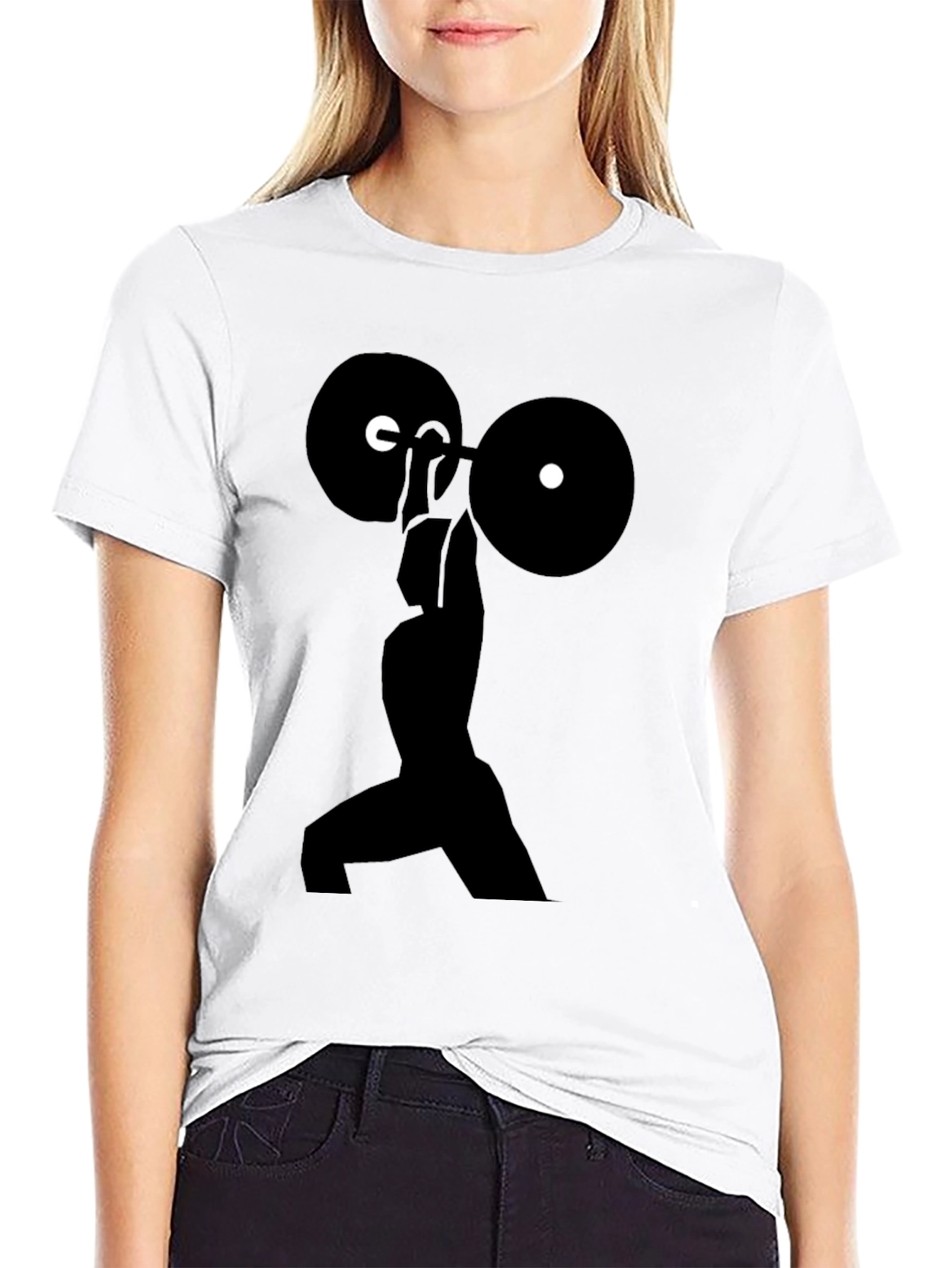 Weightlifting Silhouette T-Shirt - Black Gym Tee