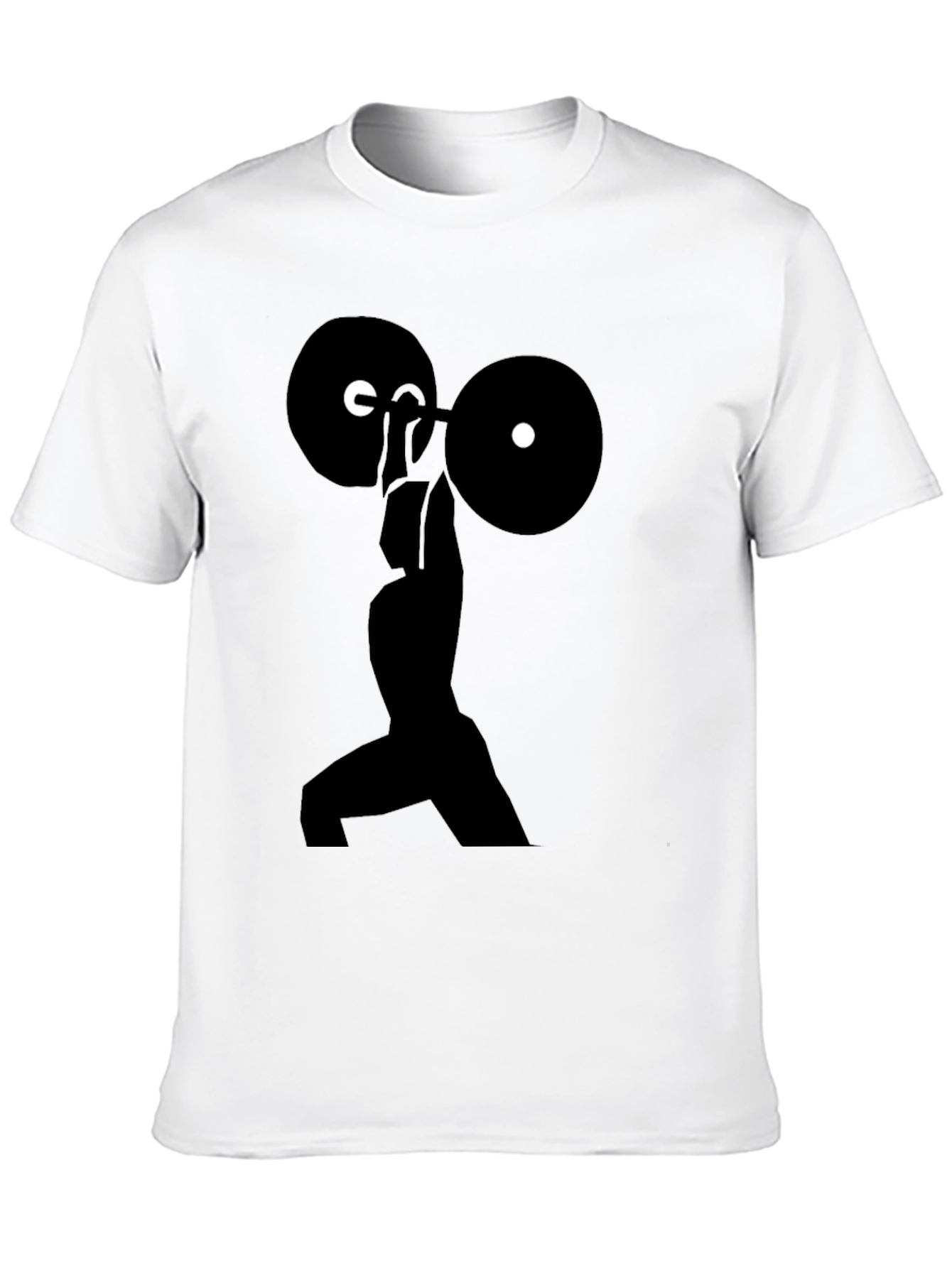 Weightlifting Silhouette T-Shirt - Black Gym Tee