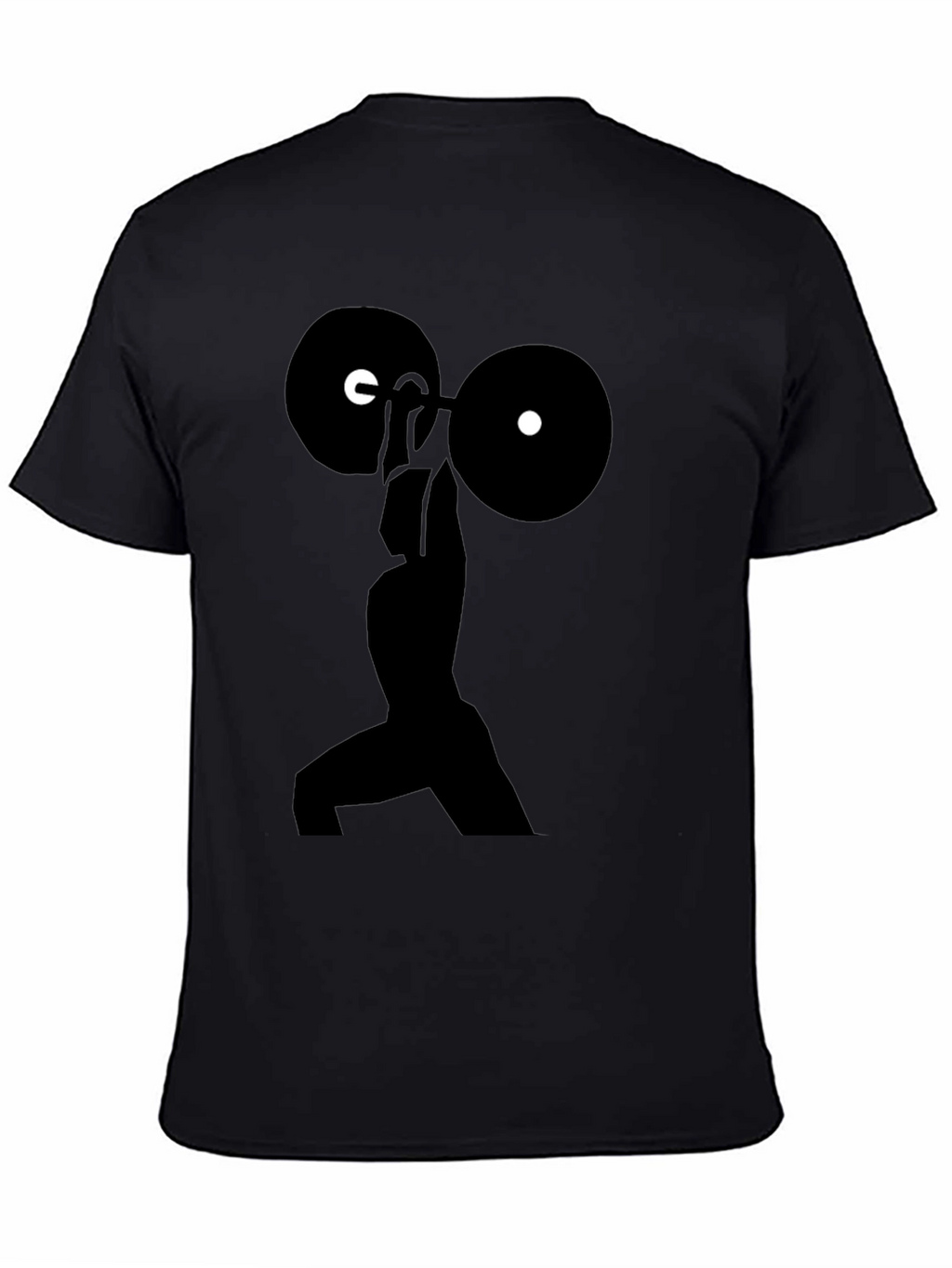 Weightlifting Silhouette T-Shirt - Black Gym Tee