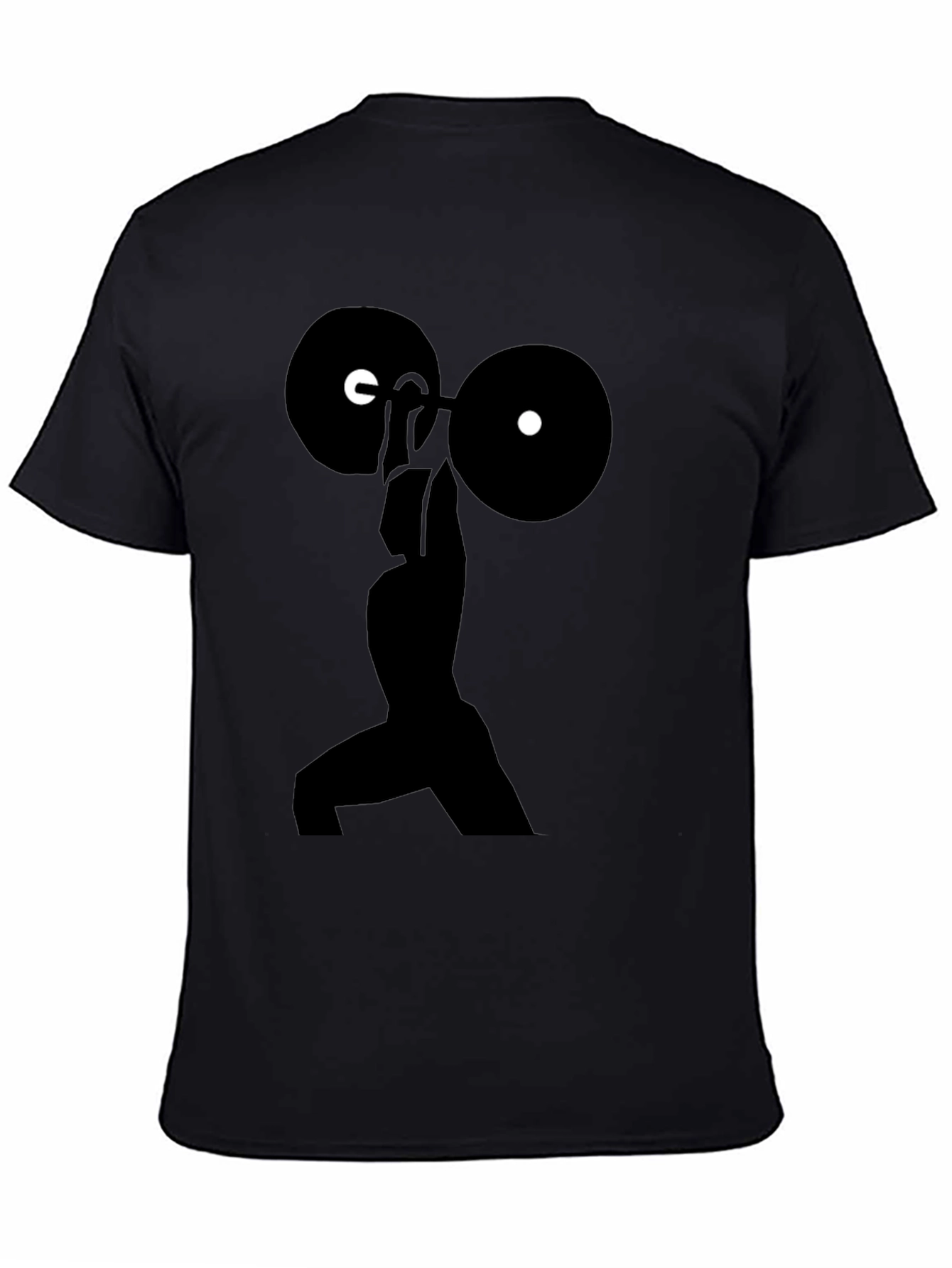 Weightlifting Silhouette T-Shirt - Black Gym Tee