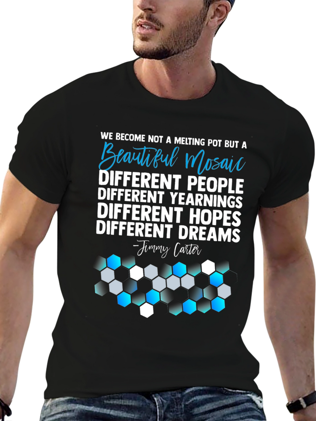 Beautiful Mosaic Graphic T-Shirt - Unity Design
