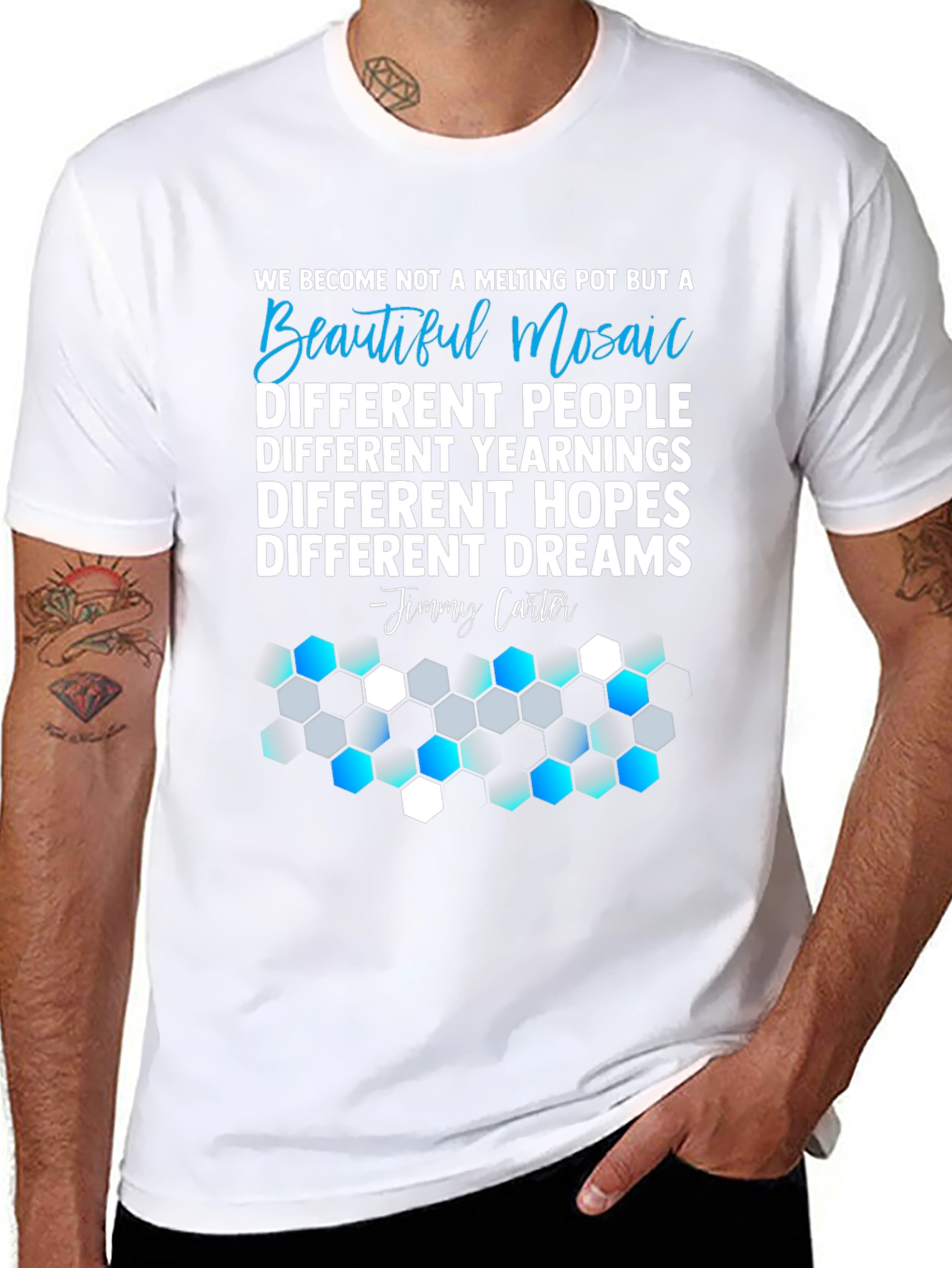 Beautiful Mosaic Graphic T-Shirt - Unity Design