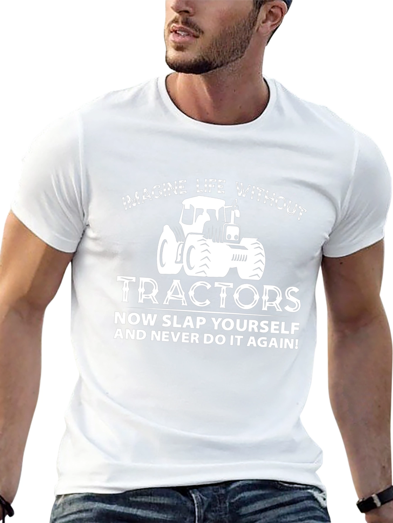Imagine Life Without Tractors Graphic T-Shirt