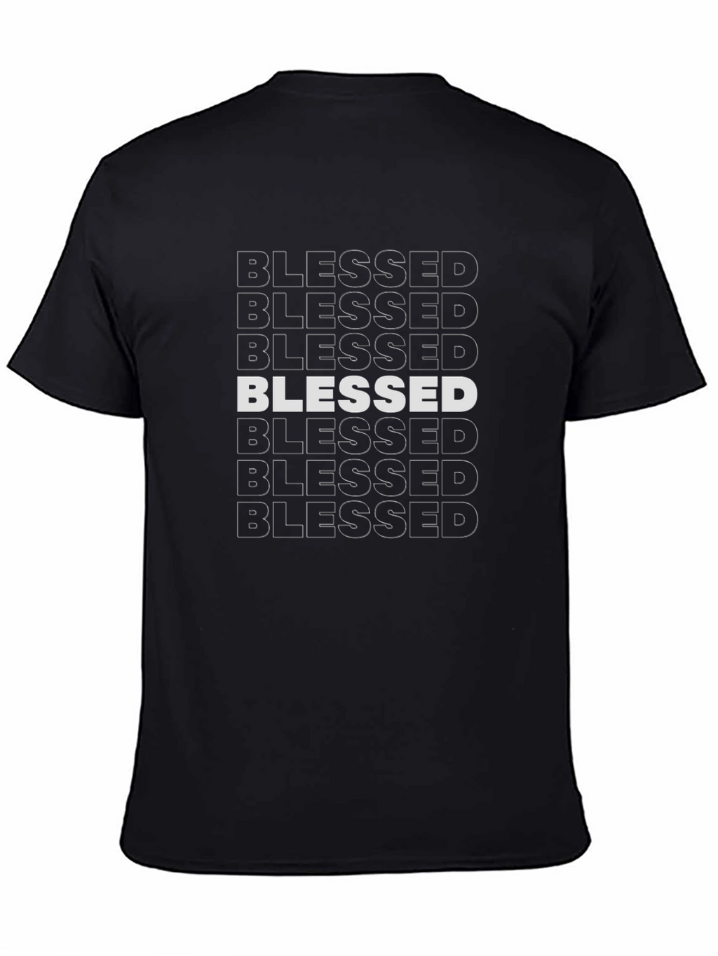 Blessed Graphic Print Black T-Shirt