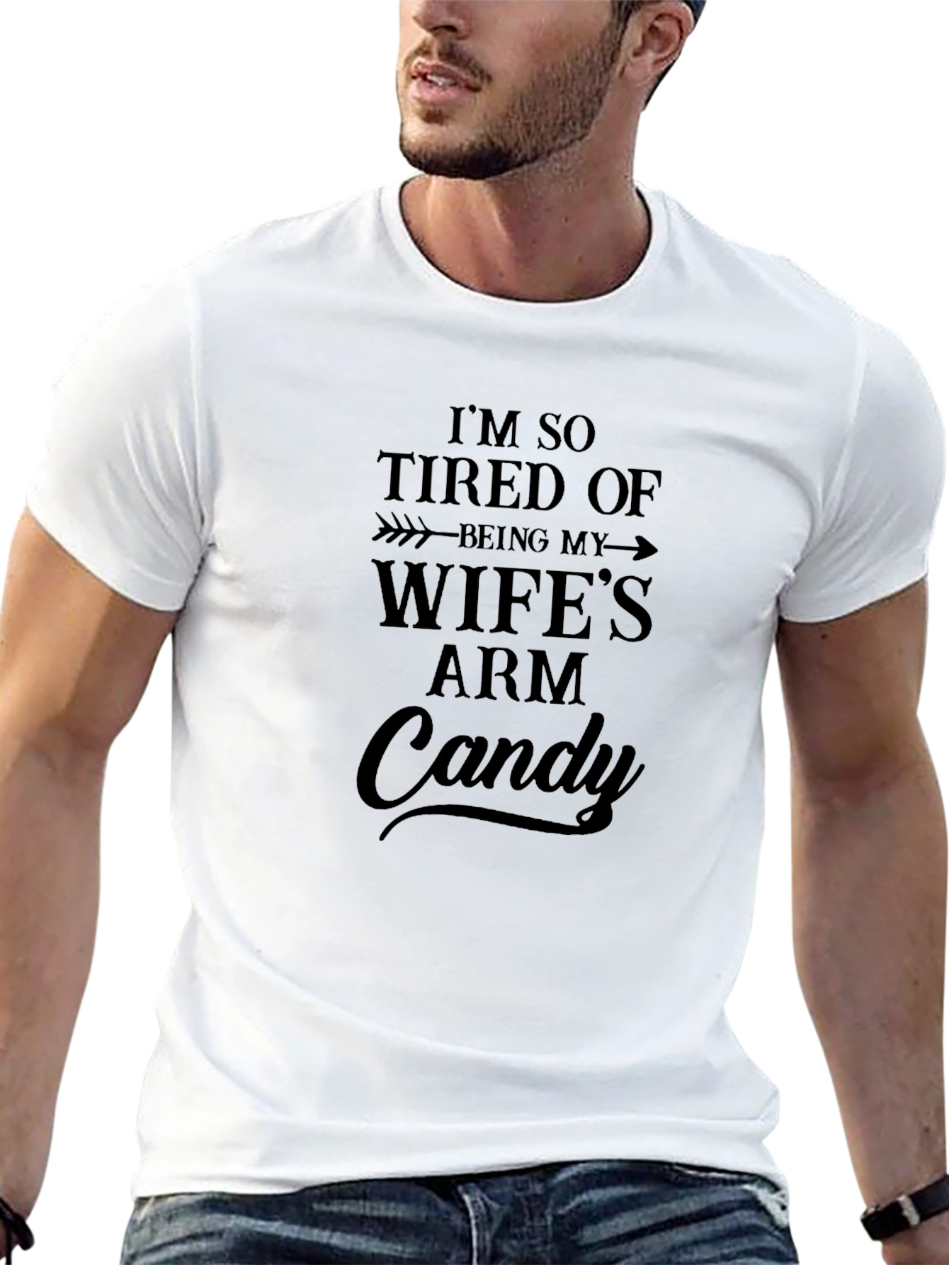 Funny Mens Arm Candy Graphic T-Shirt