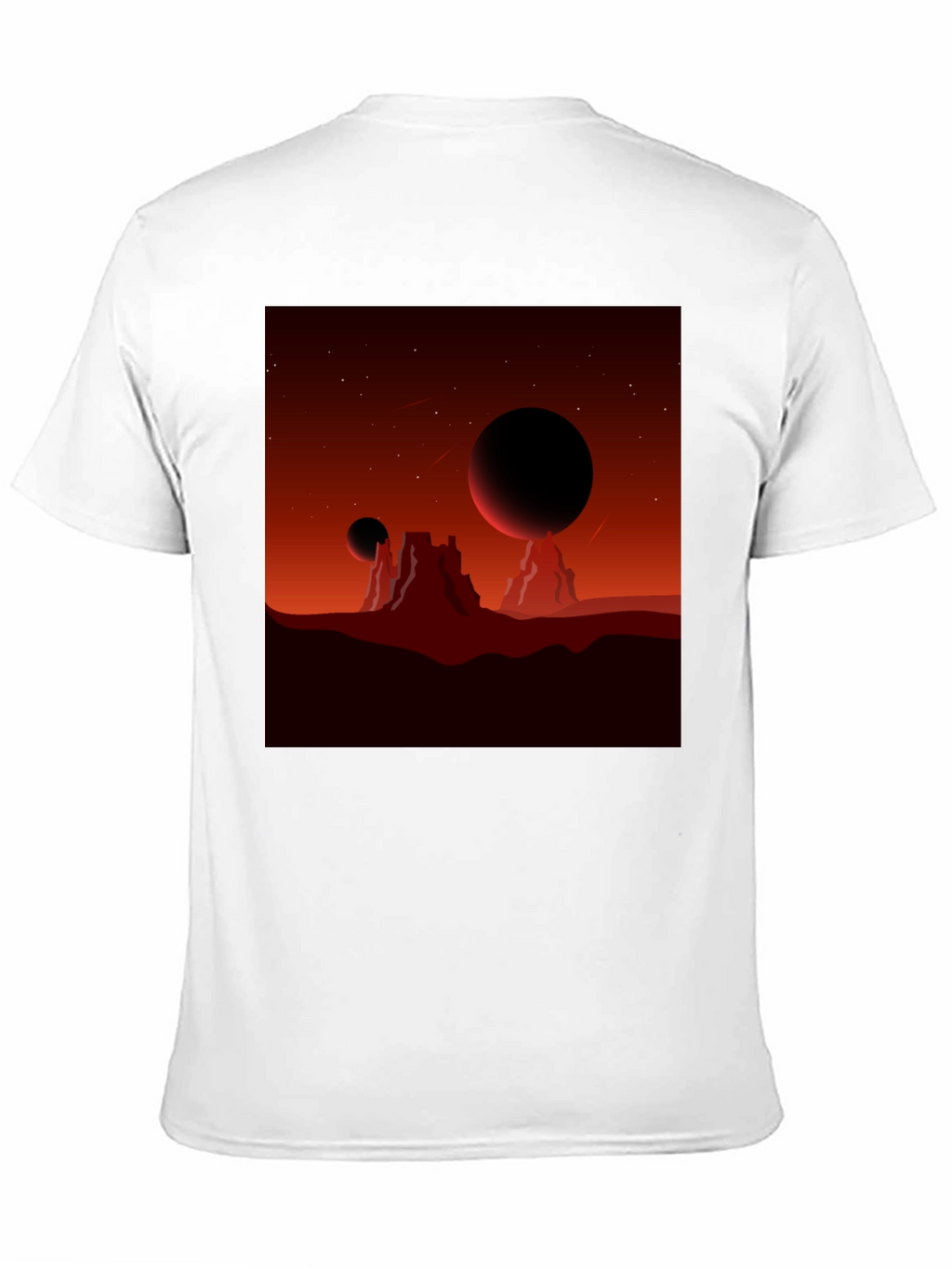 Mars Landscape Graphic Tee - Black T-Shirt