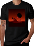 Mars Landscape Graphic Tee - Black T-Shirt