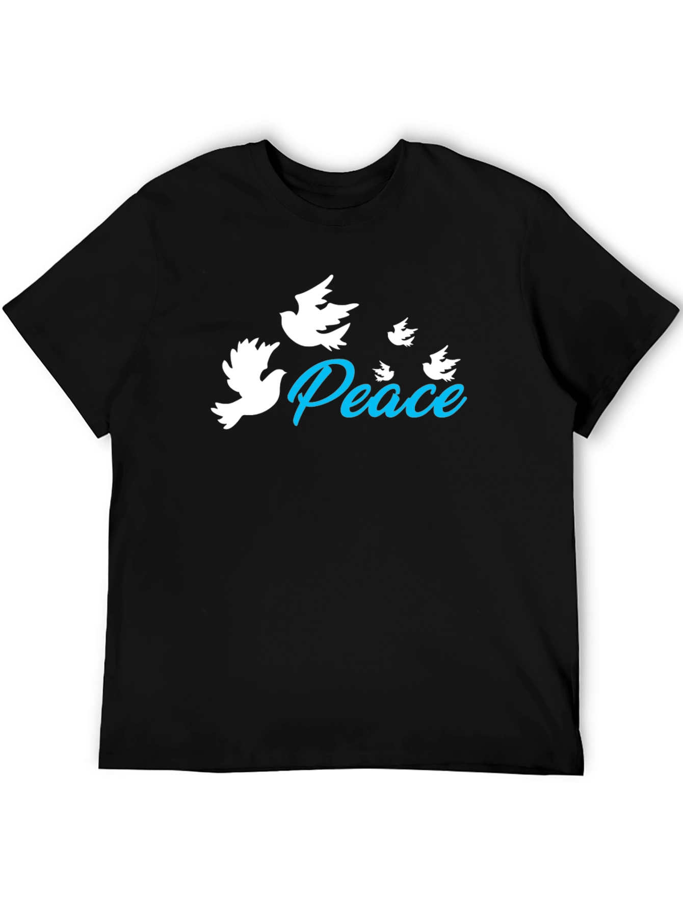 Peace Dove Graphic Black T-Shirt