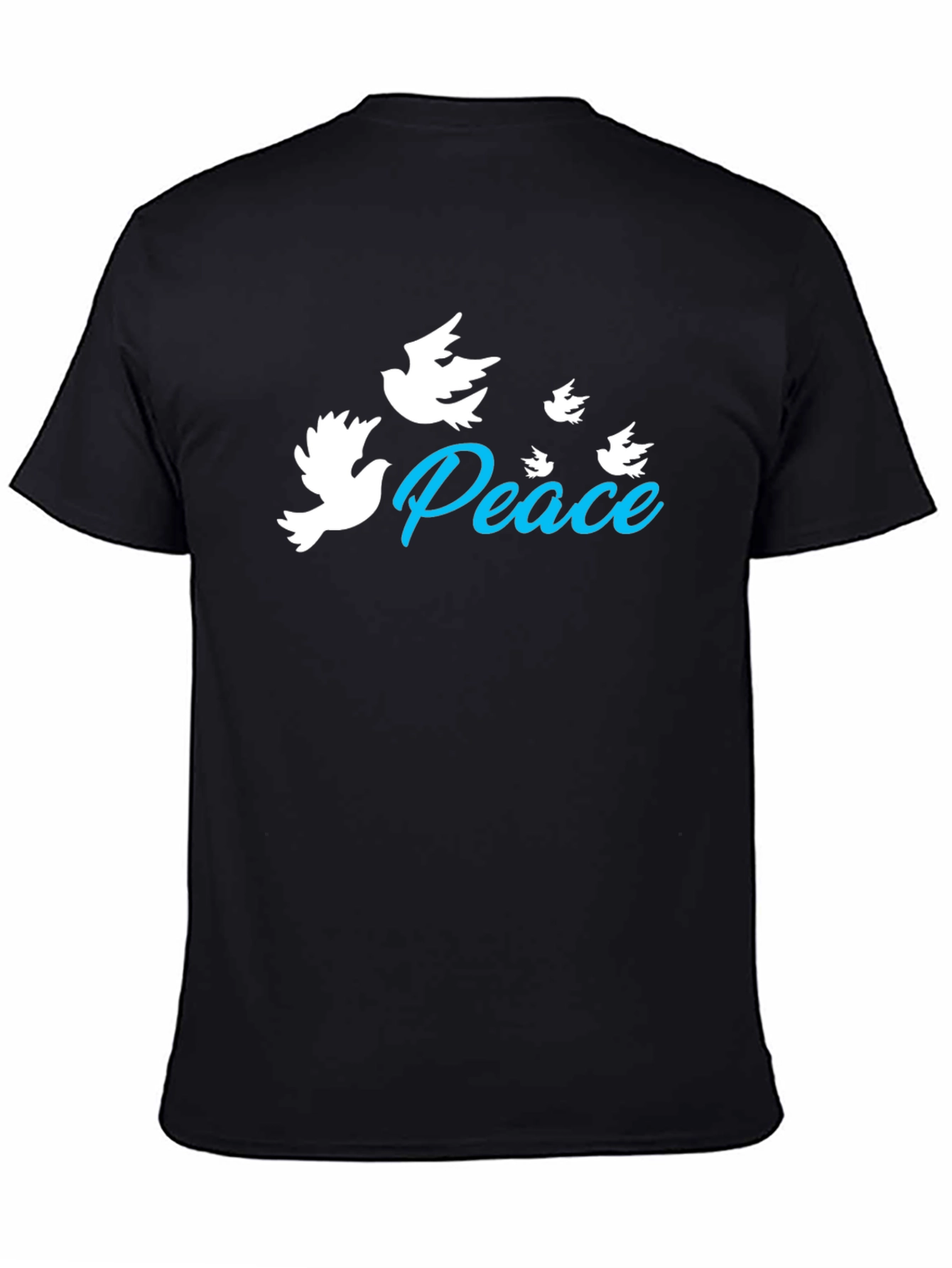 Peace Dove Graphic Black T-Shirt