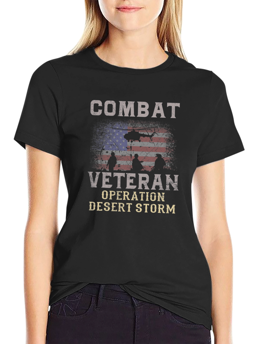 Combat Veteran Desert Storm Graphic Tee