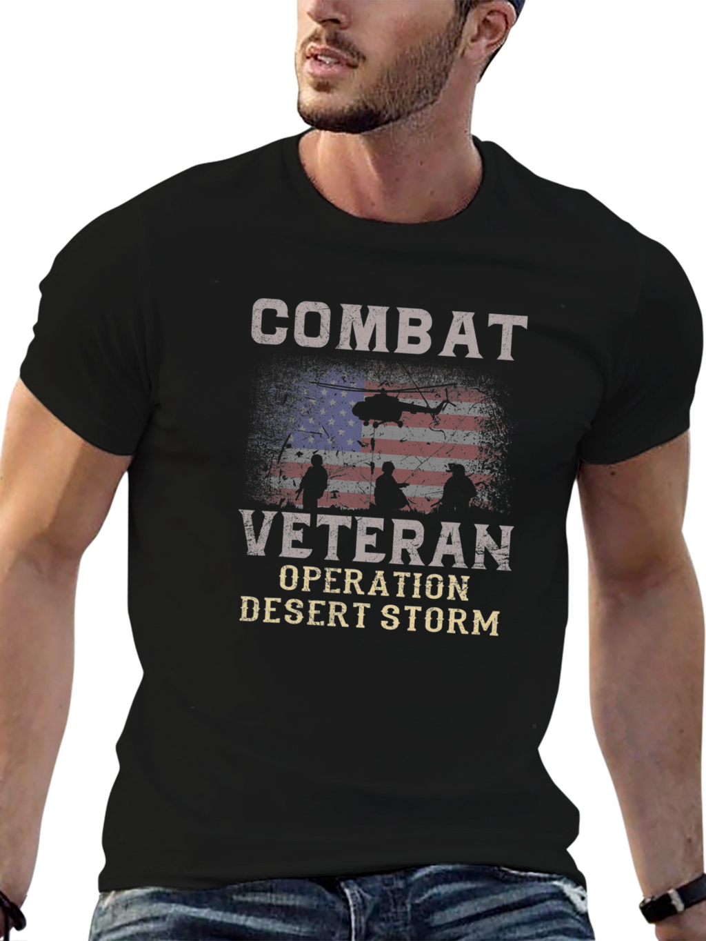 Combat Veteran Desert Storm Graphic Tee